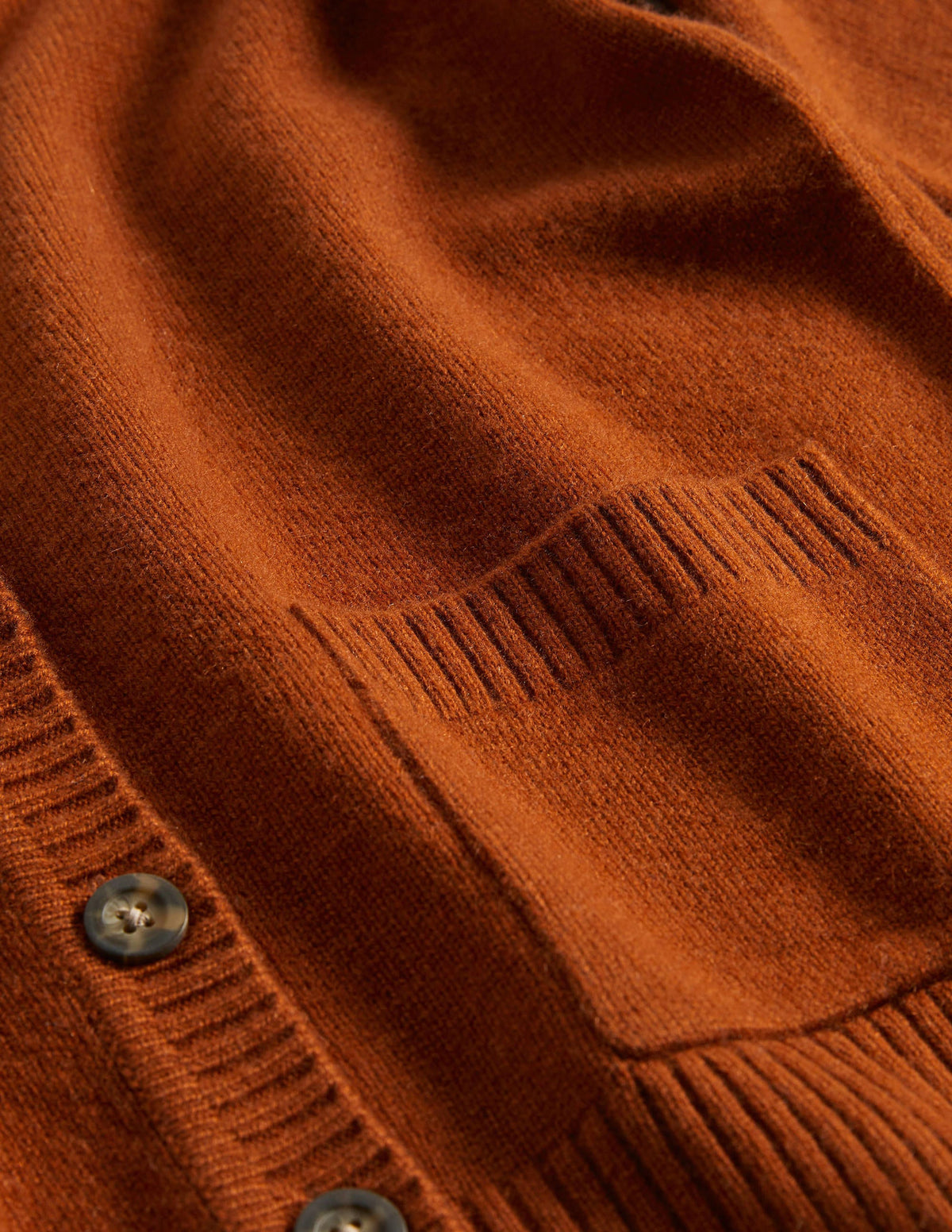 Cashmere Cuff Detail Cardigan-Carnelian Red - Image 6