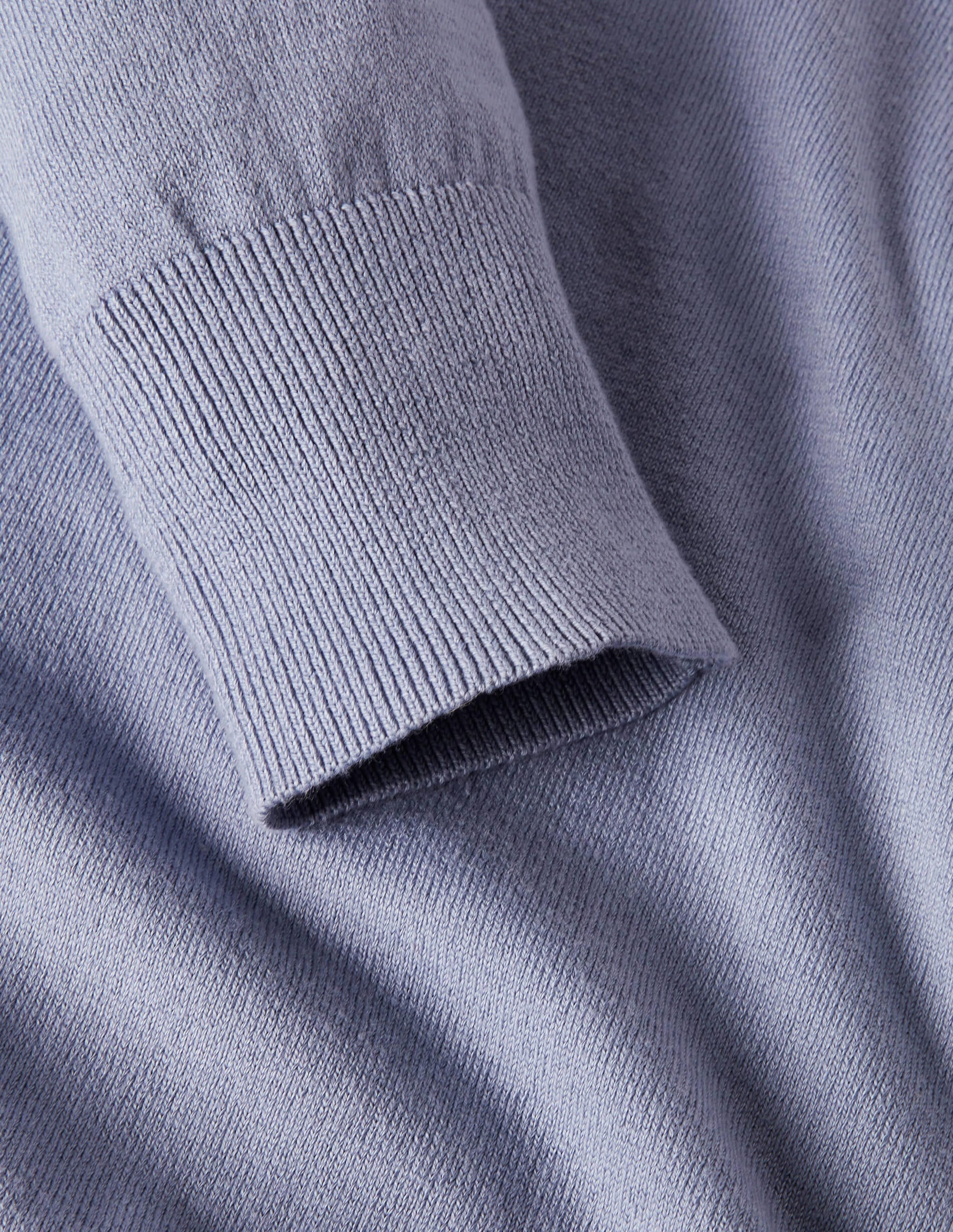 Cotton V-Neck Jumper-River - Image 6
