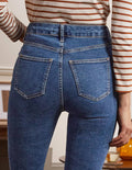 Button Fly Skinny Jeans-Mid Vintage