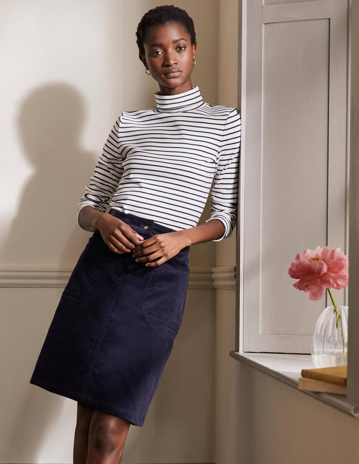 Cavendish Skirt-Navy - Image 4