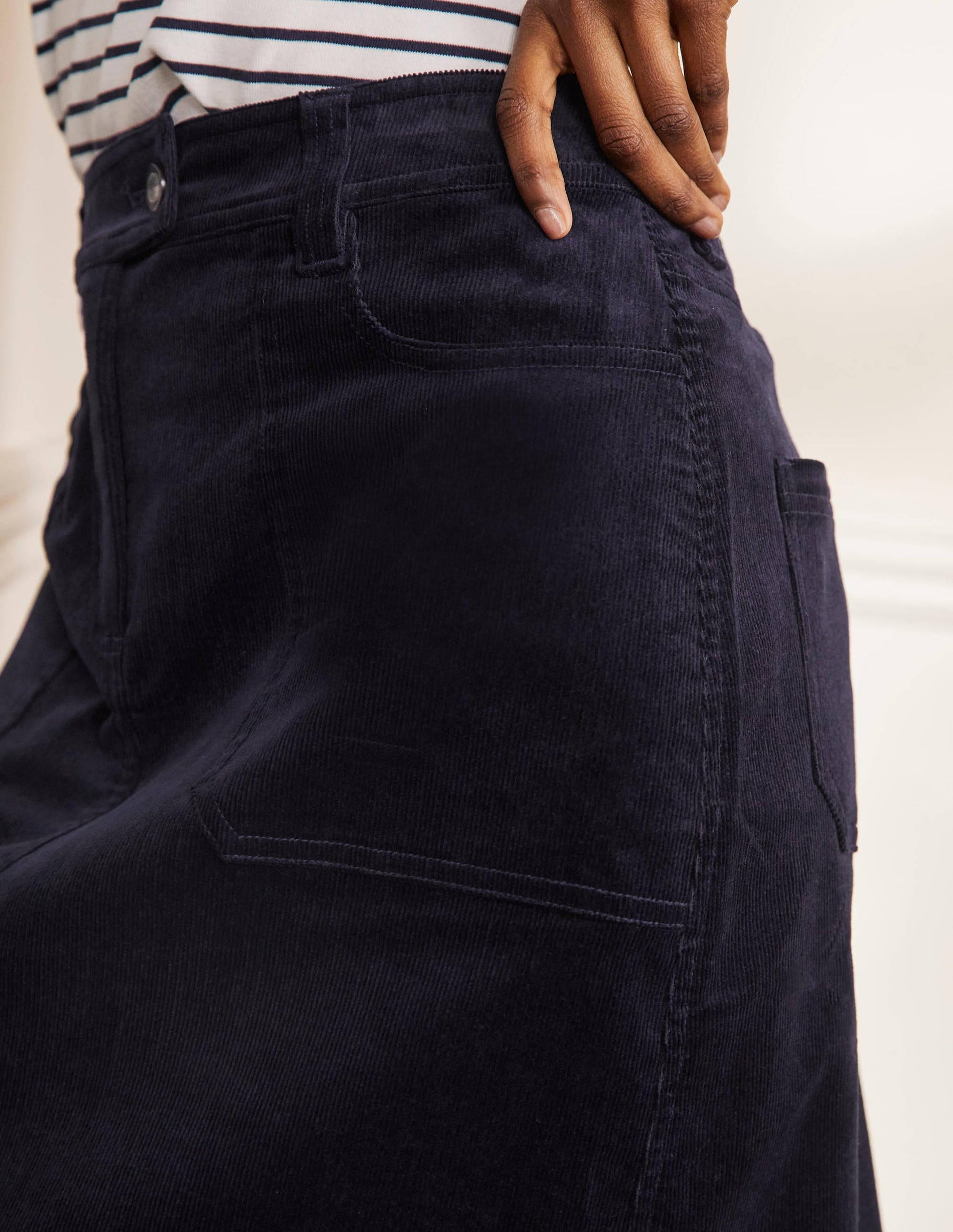 Cavendish Skirt-Navy-1
