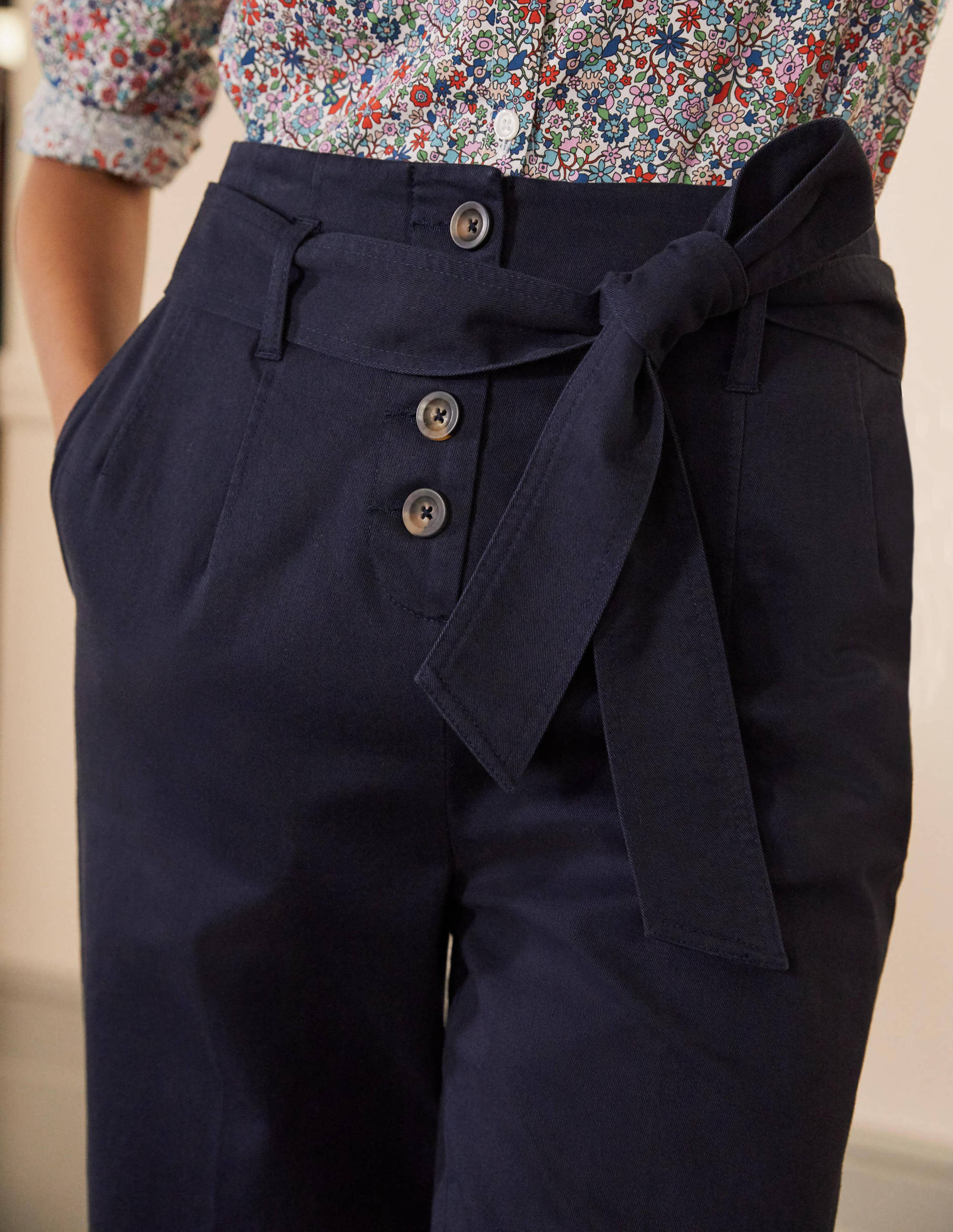 Berkeley Tapered Trousers-Navy - Image 2