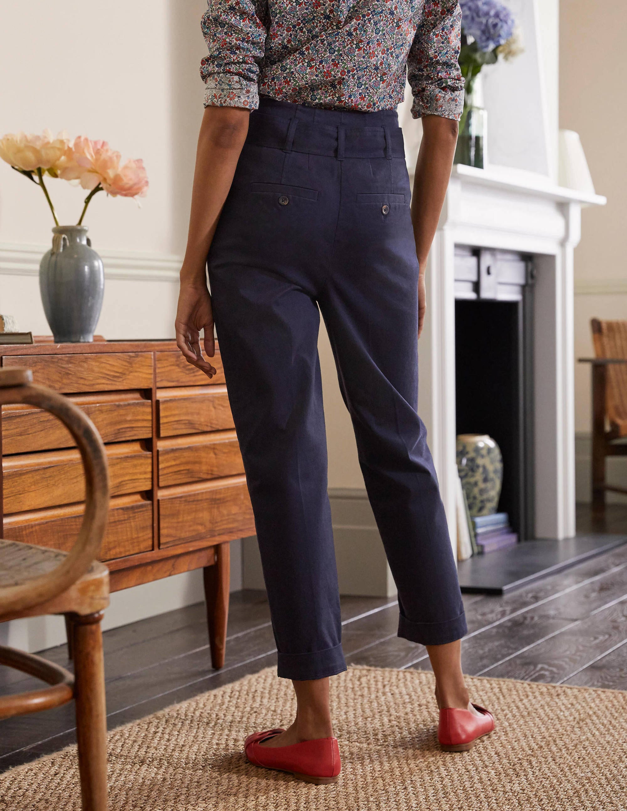 Berkeley Tapered Trousers-Navy - Image 3