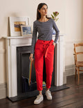 Berkeley Tapered Trousers-Cherry Red