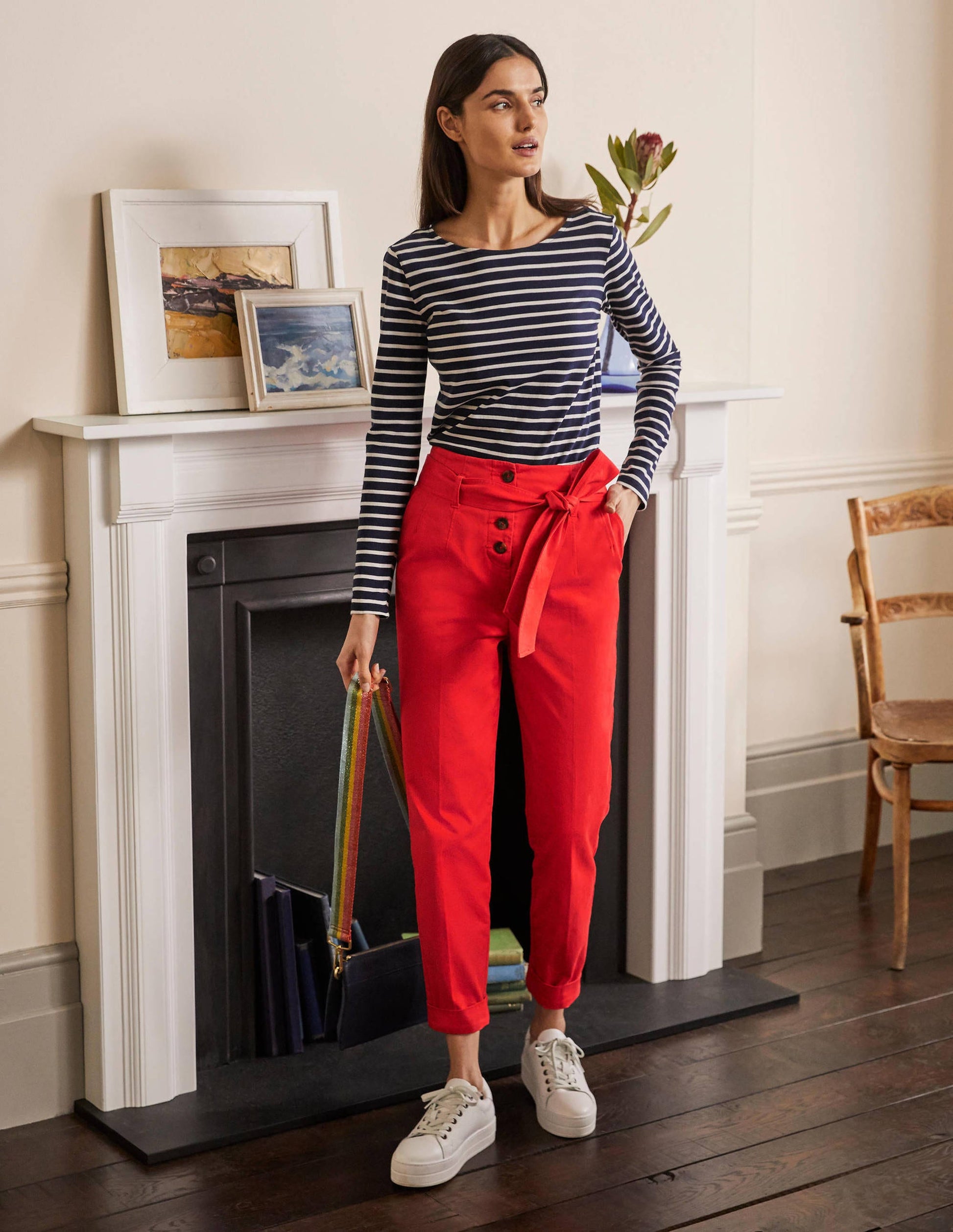 Berkeley Tapered Trousers-Cherry Red-1