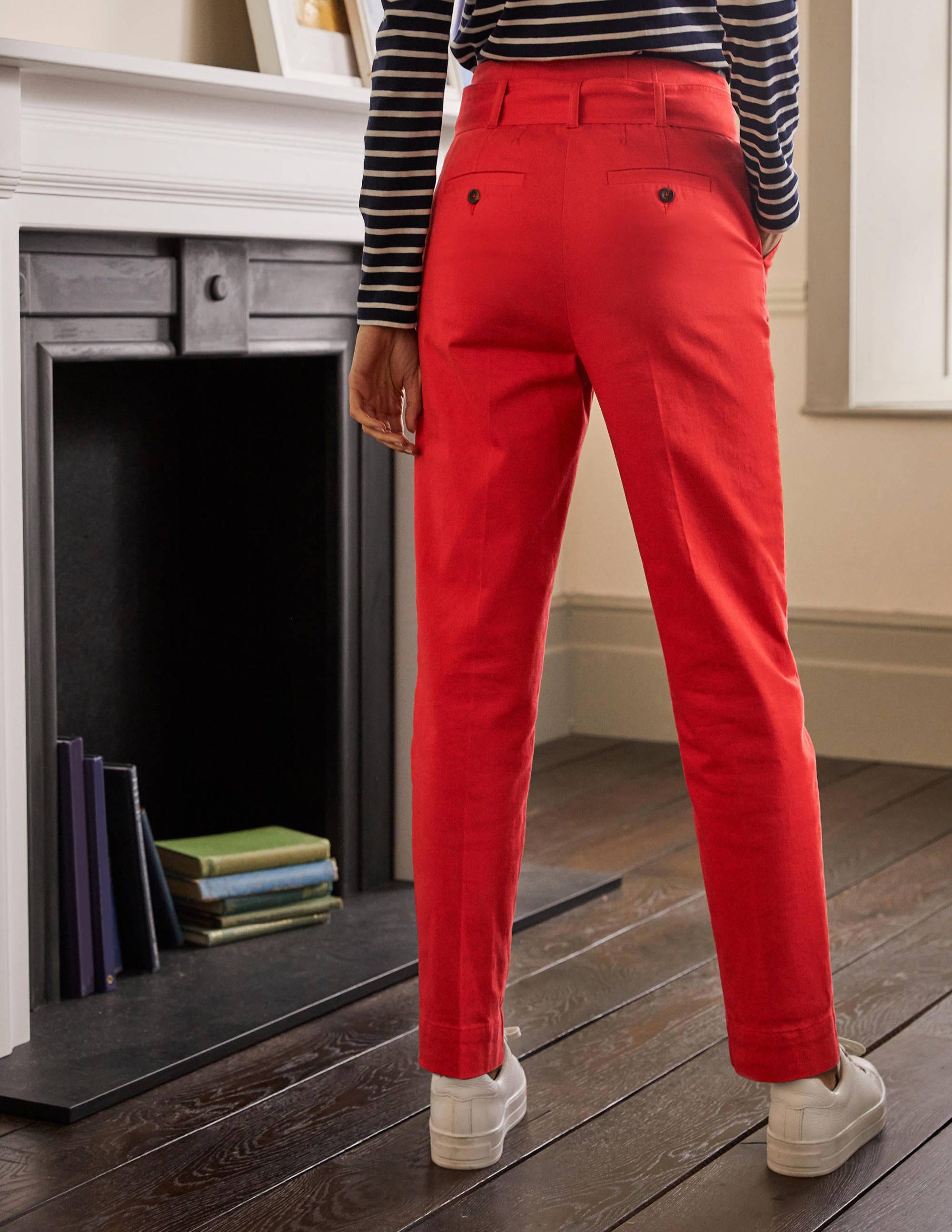 Berkeley Tapered Trousers-Cherry Red - Image 3
