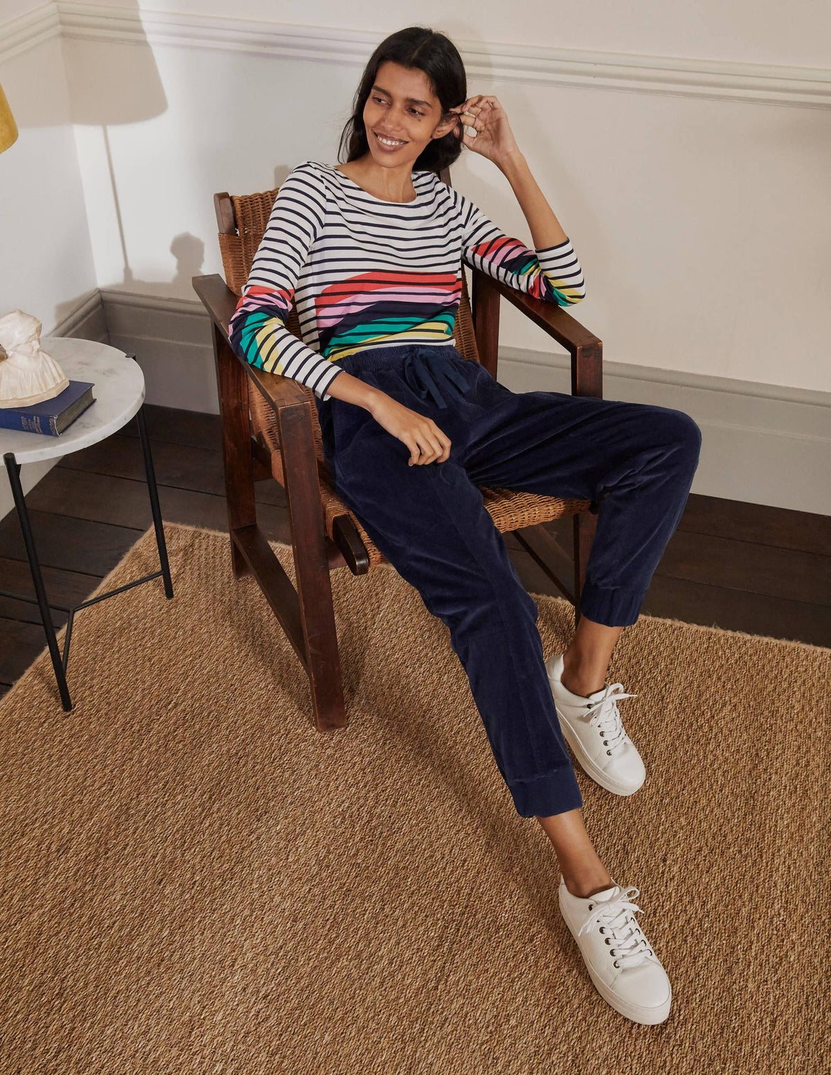 Dorset Cord Trousers-Navy - Image 4