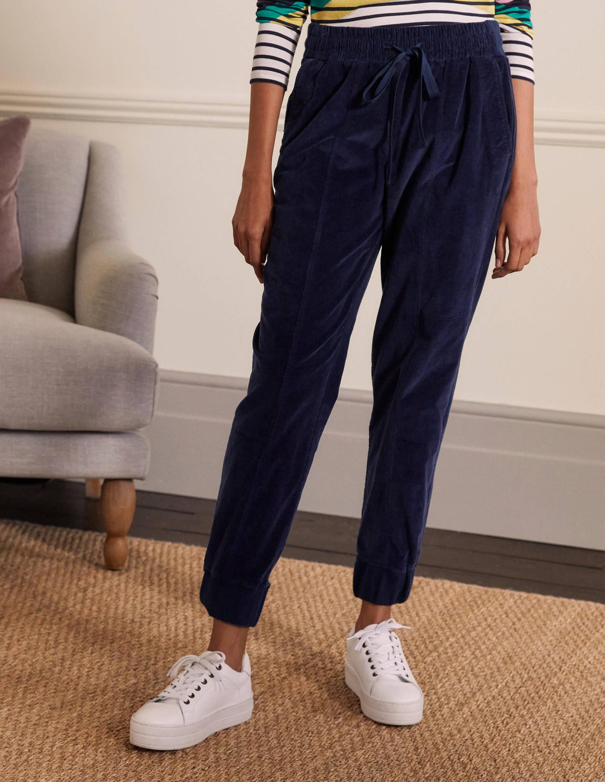 Dorset Cord Trousers-Navy - Image 1
