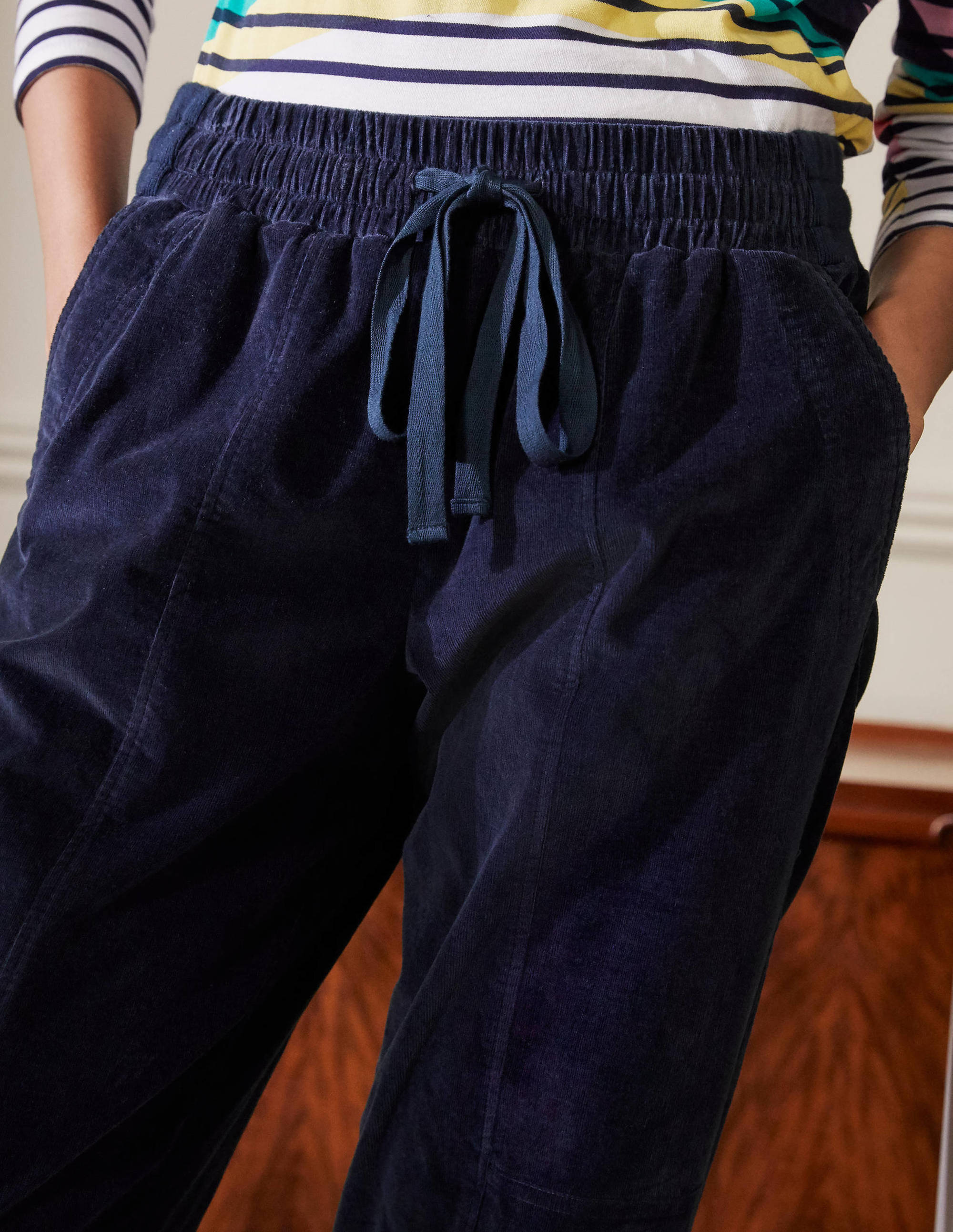 Dorset Cord Trousers-Navy - Image 3