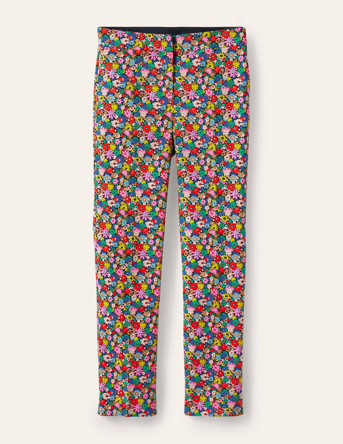 Richmond 7/8 Trouser-Cherry Red, Paintbox Ditsy-6