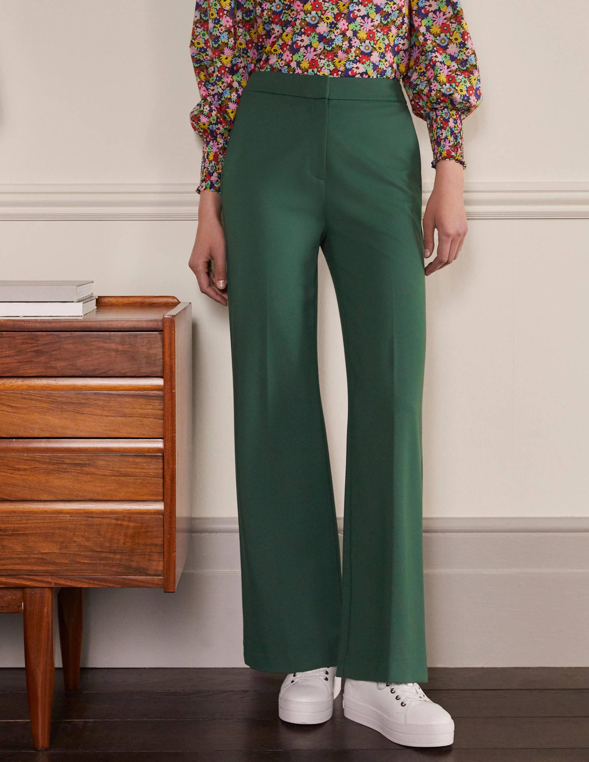 Westbourne Ponte Trousers-Palm Leaf-1