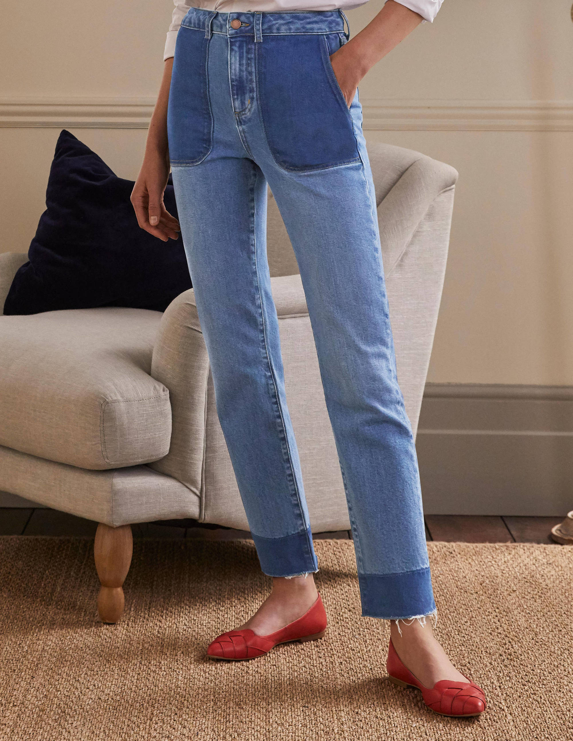 Relaxed Straight Jeans-Light Vintage Contrast - Image 4
