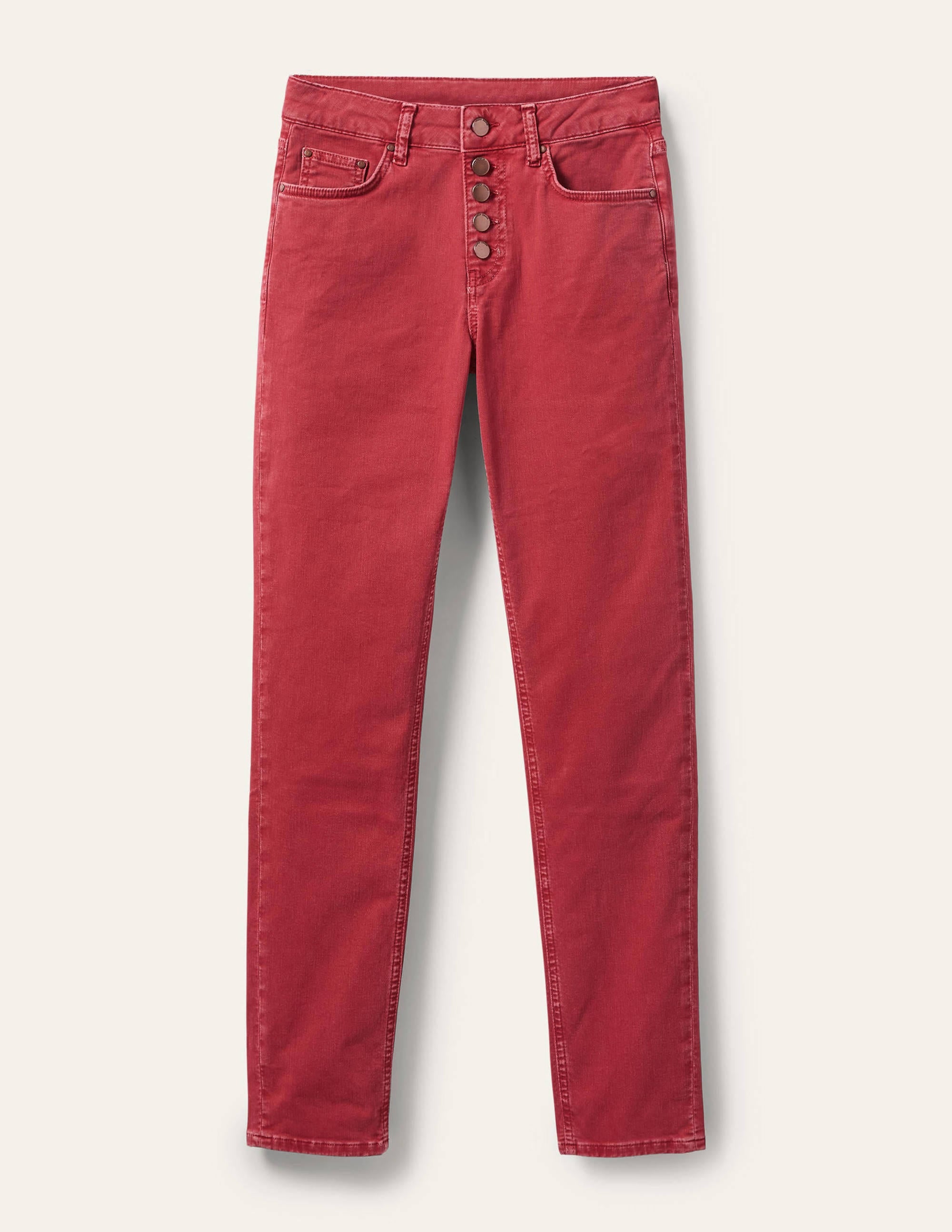 Girlfriend Jeans-Deep Rosehip - Image 5