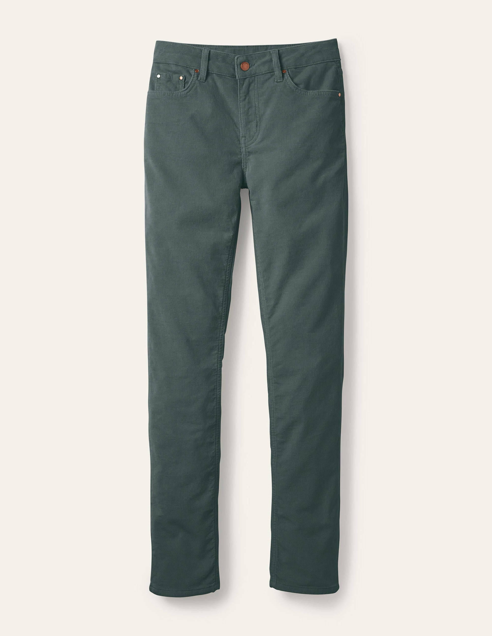 Corduroy Slim Straight Jeans-Wellington Green - Image 5