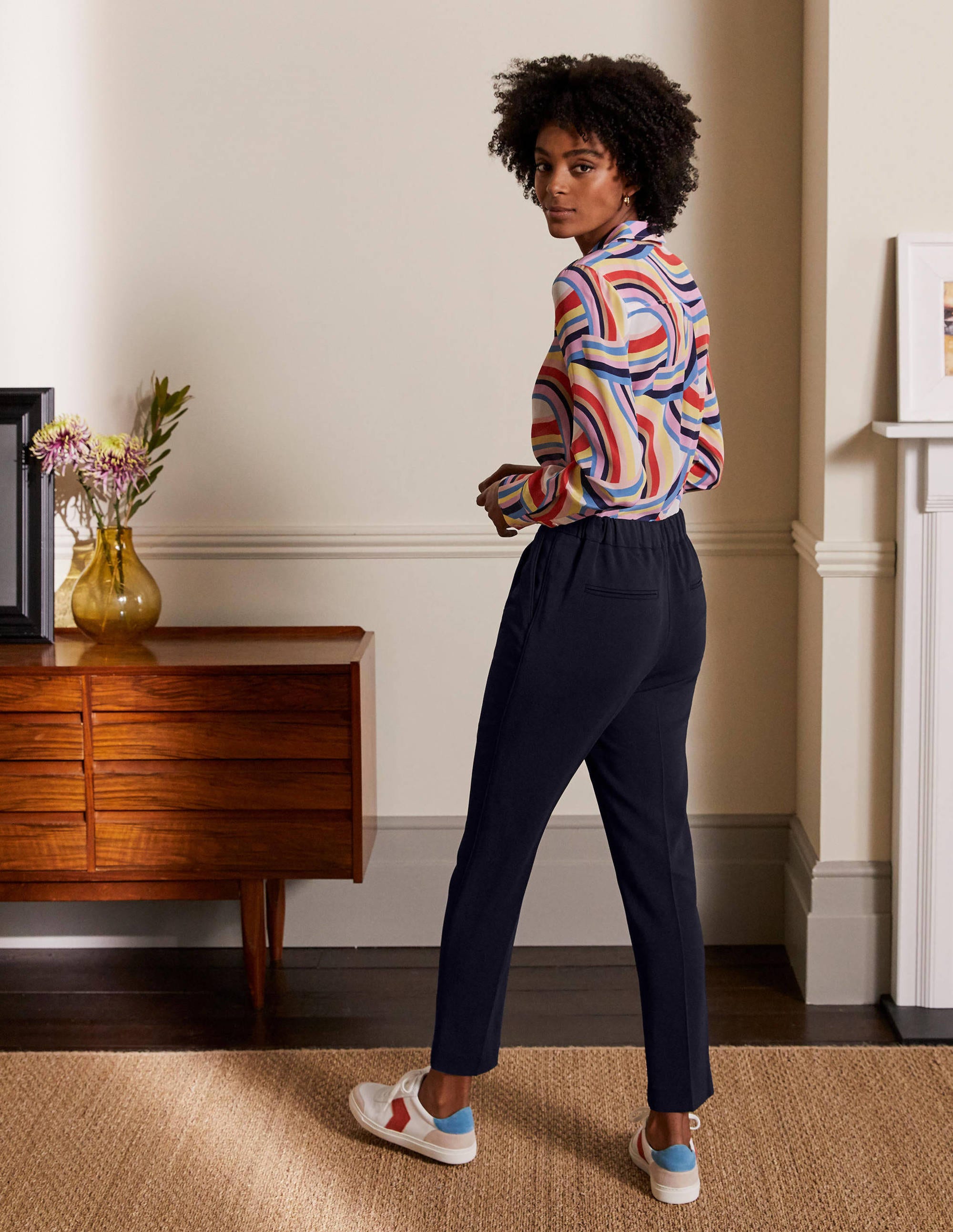 Albemarle Pull On Trousers-Navy - Image 3