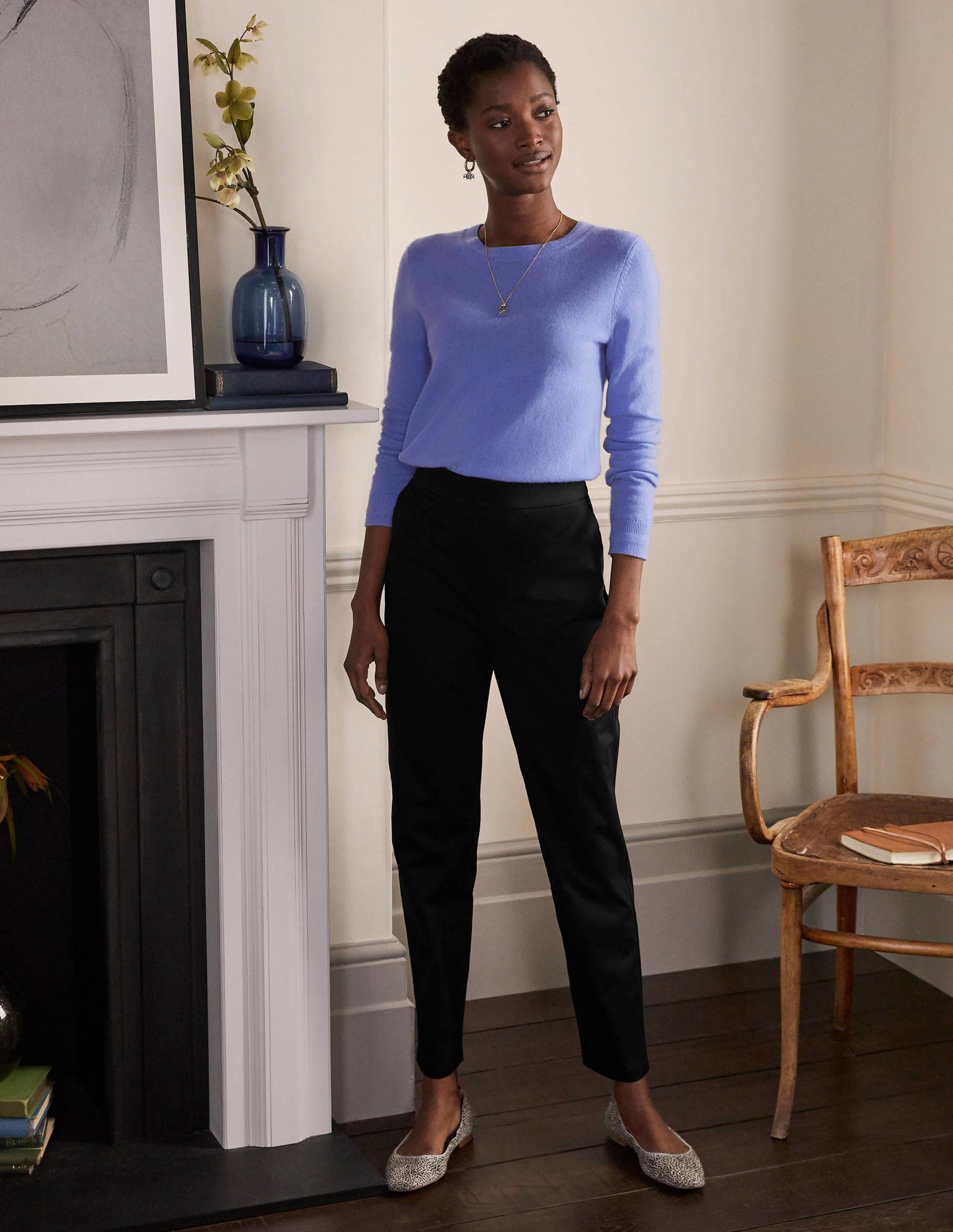 Pull On Trousers-Black-1