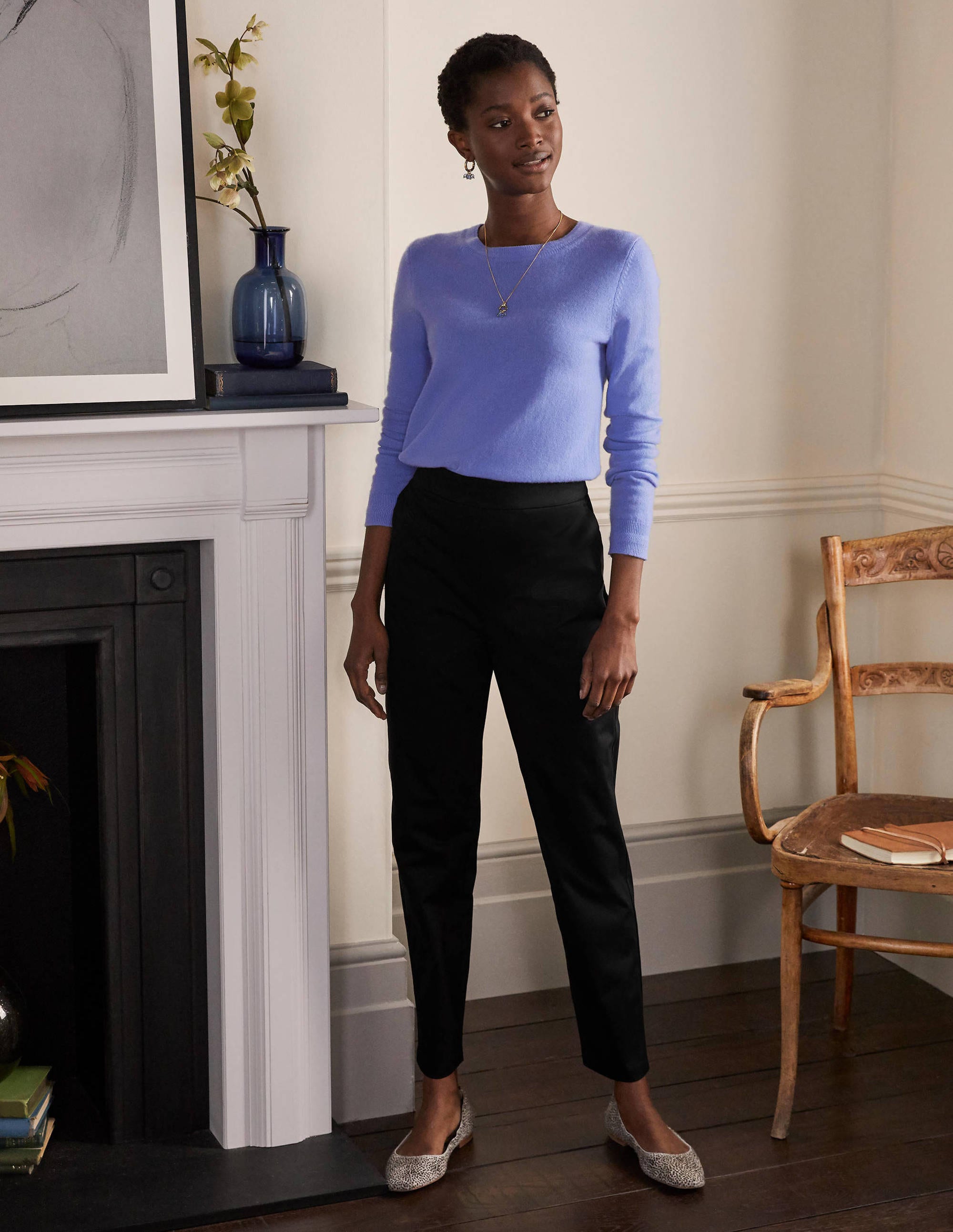 Pull On Trousers-Black - Image 1
