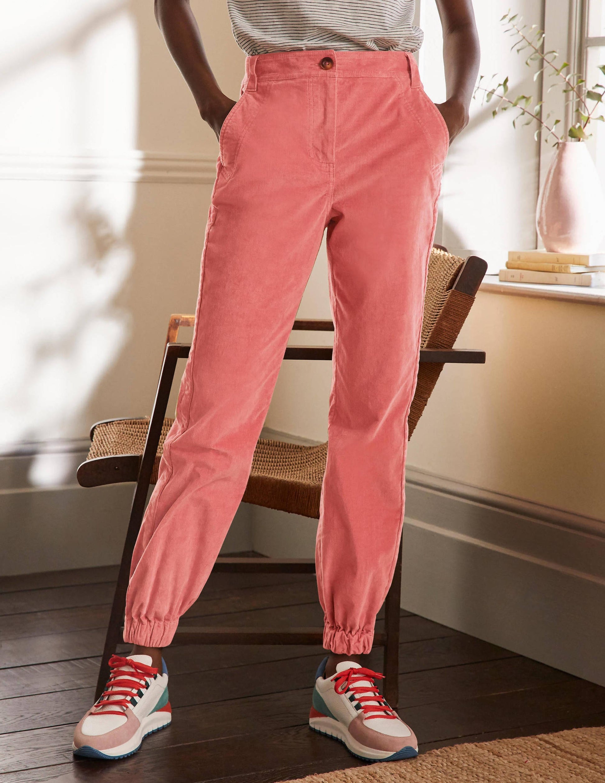 Gowrie Trousers-Blush Cord-4