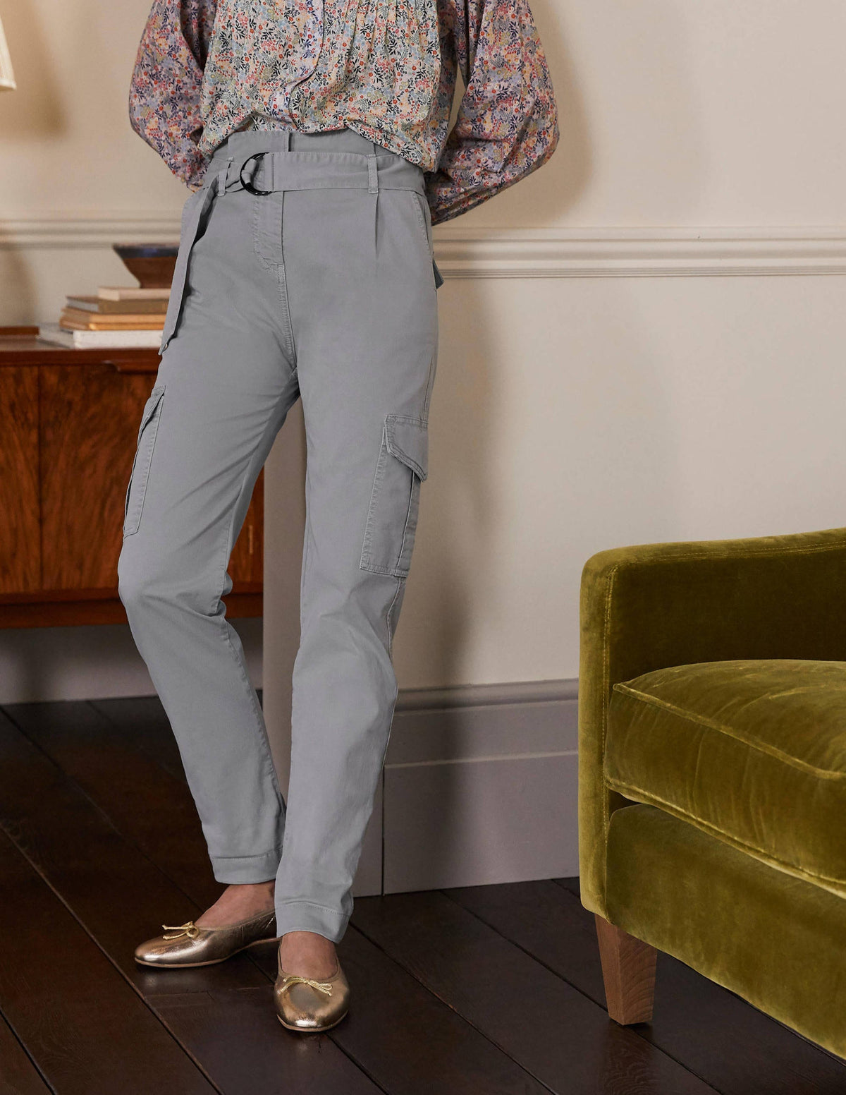 Utility Cargo Trouser-Pebble - Image 4