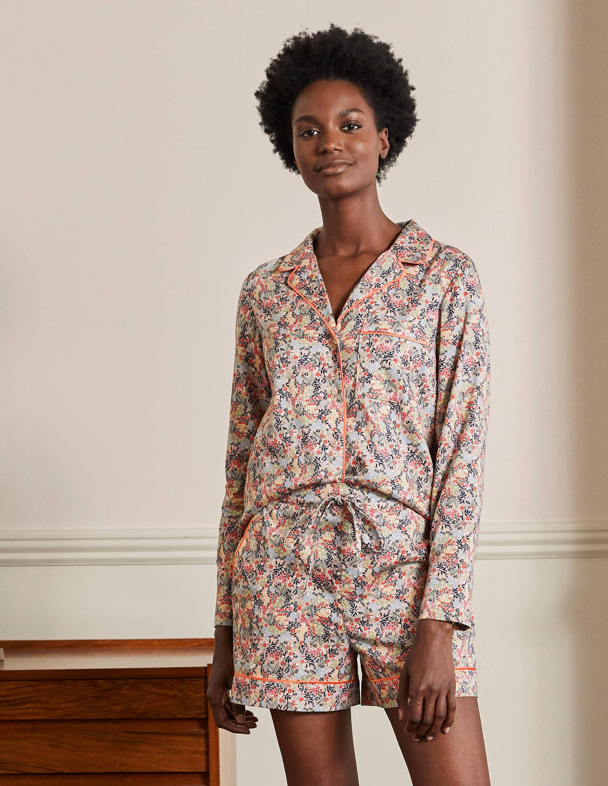 Easy Cotton Sleep Short-Milkshake, Enchanting Forest-3