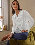 Clare Broderie Shirt-White