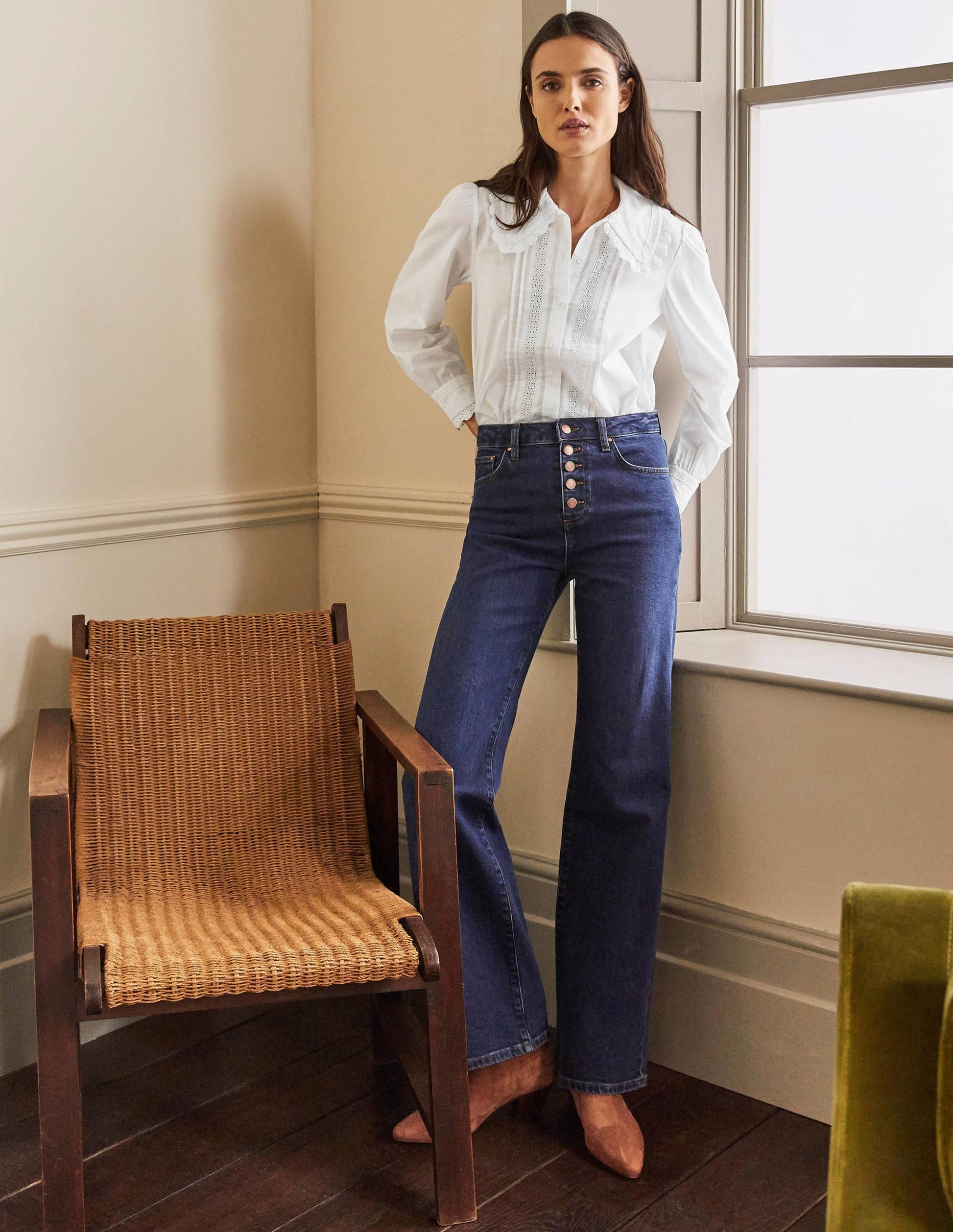 Clare Broderie Shirt-White-4