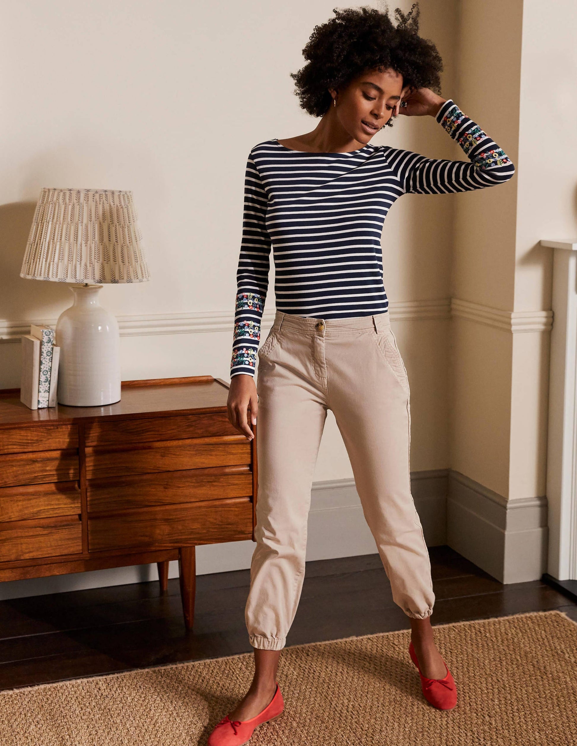 Statement Breton-Navy/ Ivory Embroidered-4