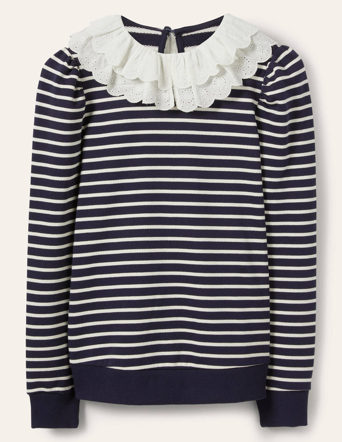 Hattie Collar Sweatshirt-Navy/ Ivory-6