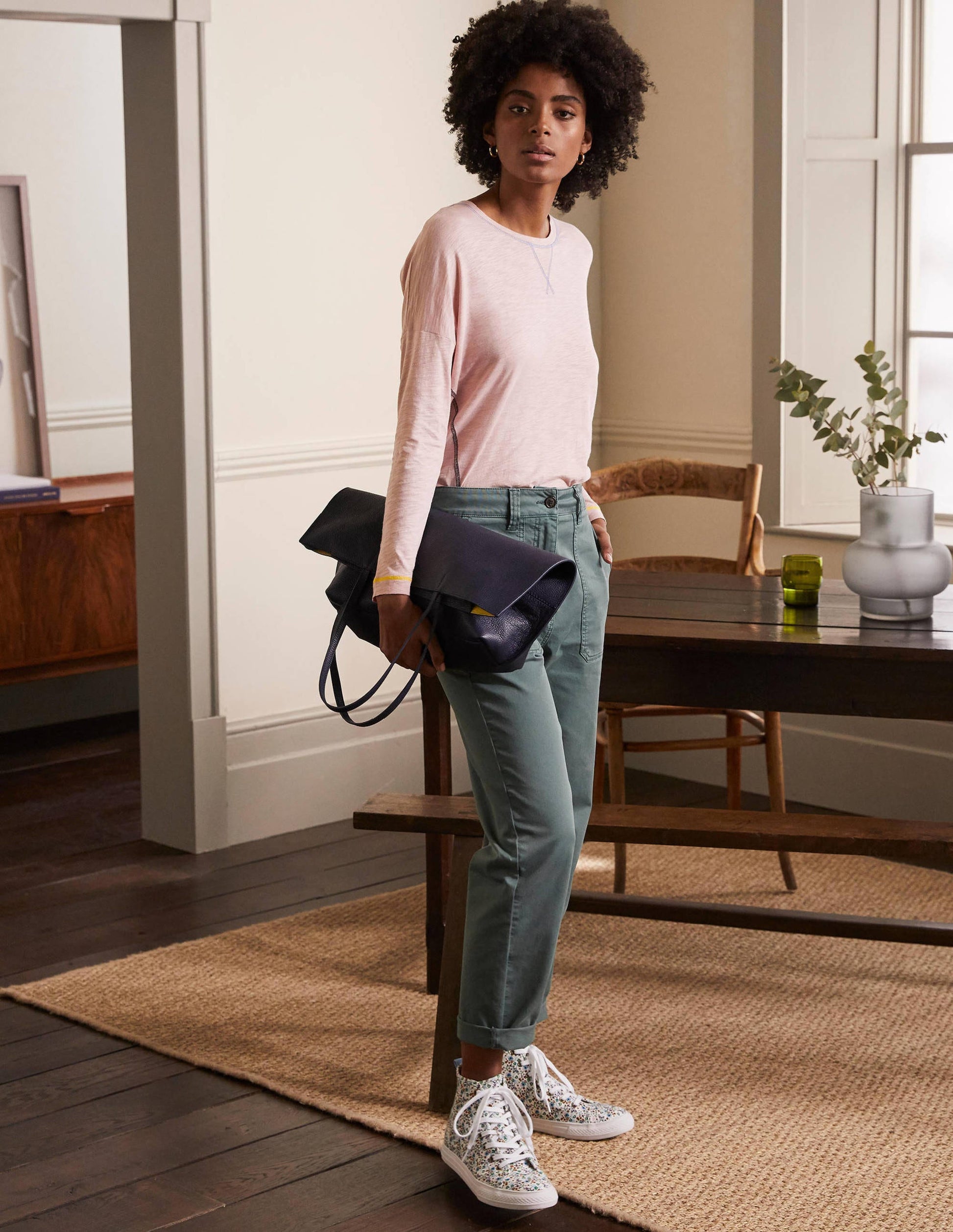 Contrast Stitch Jersey Top-Milkshake-4