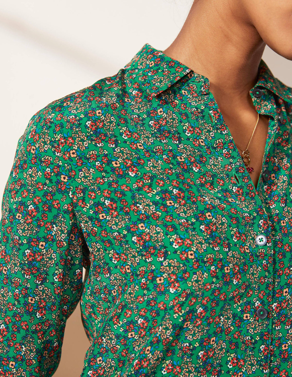Silk Shirt-Sapling, Pretty Floral-1