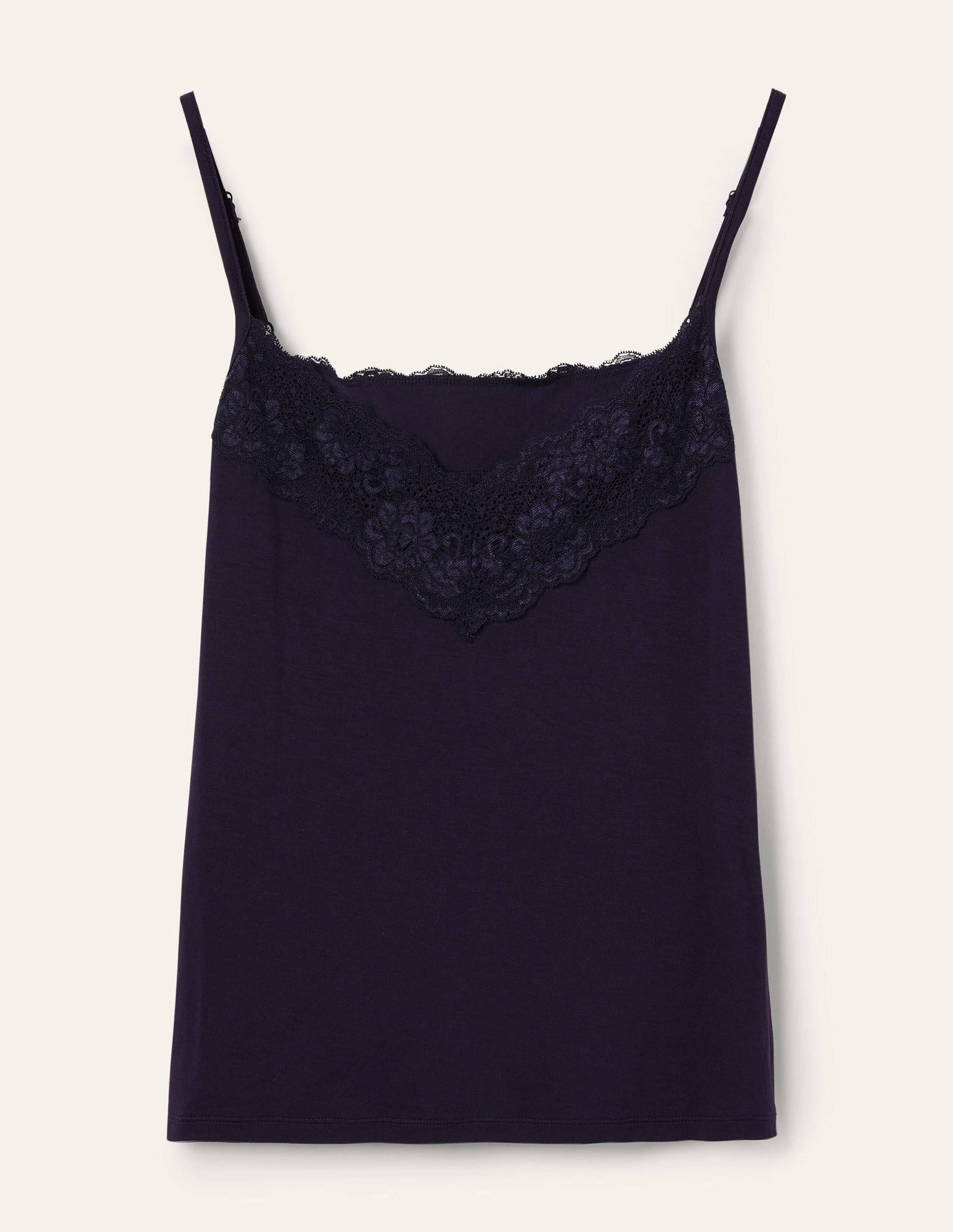 Lace Cami Top-Navy-10