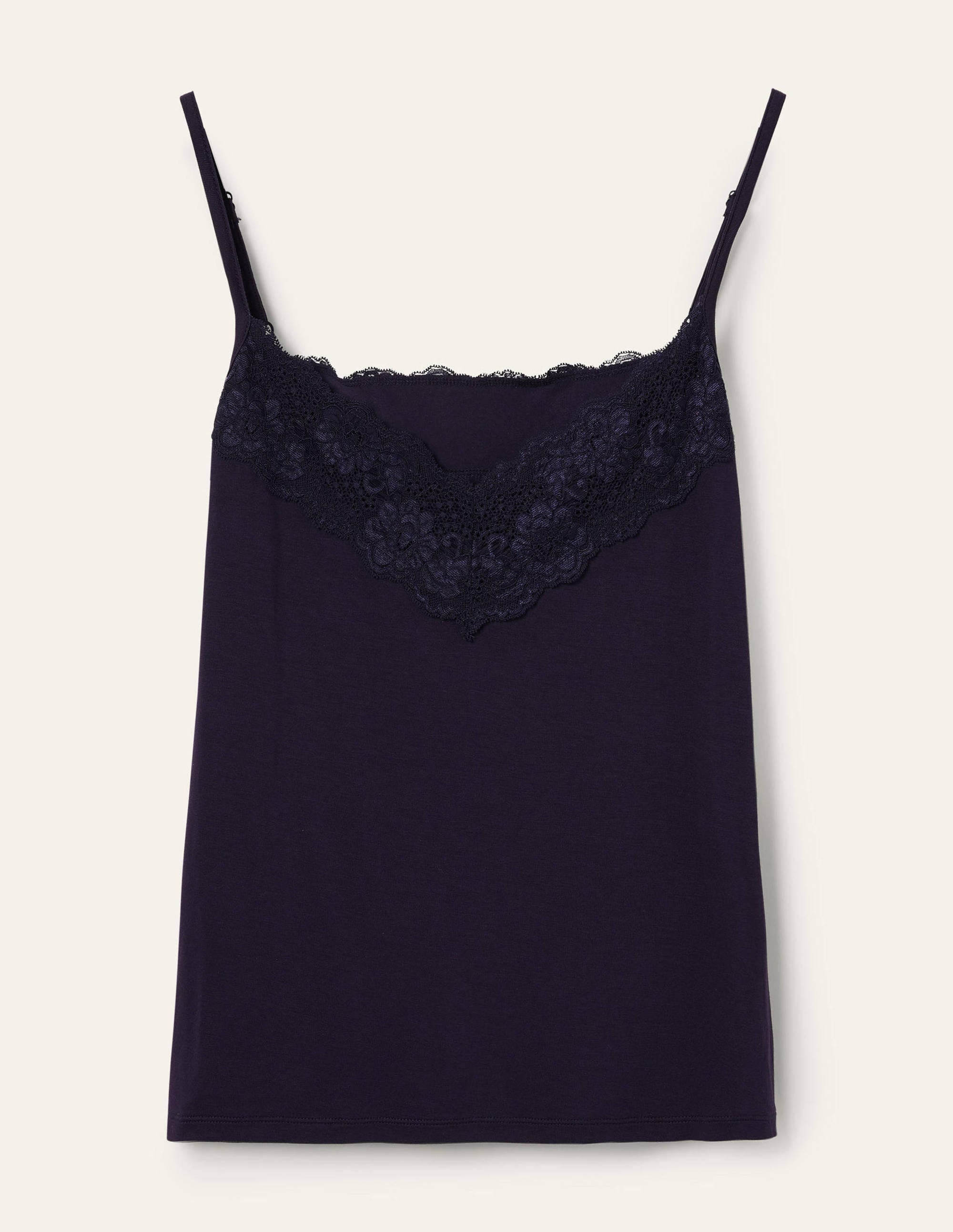 Lace Cami Top-Navy - Image 10