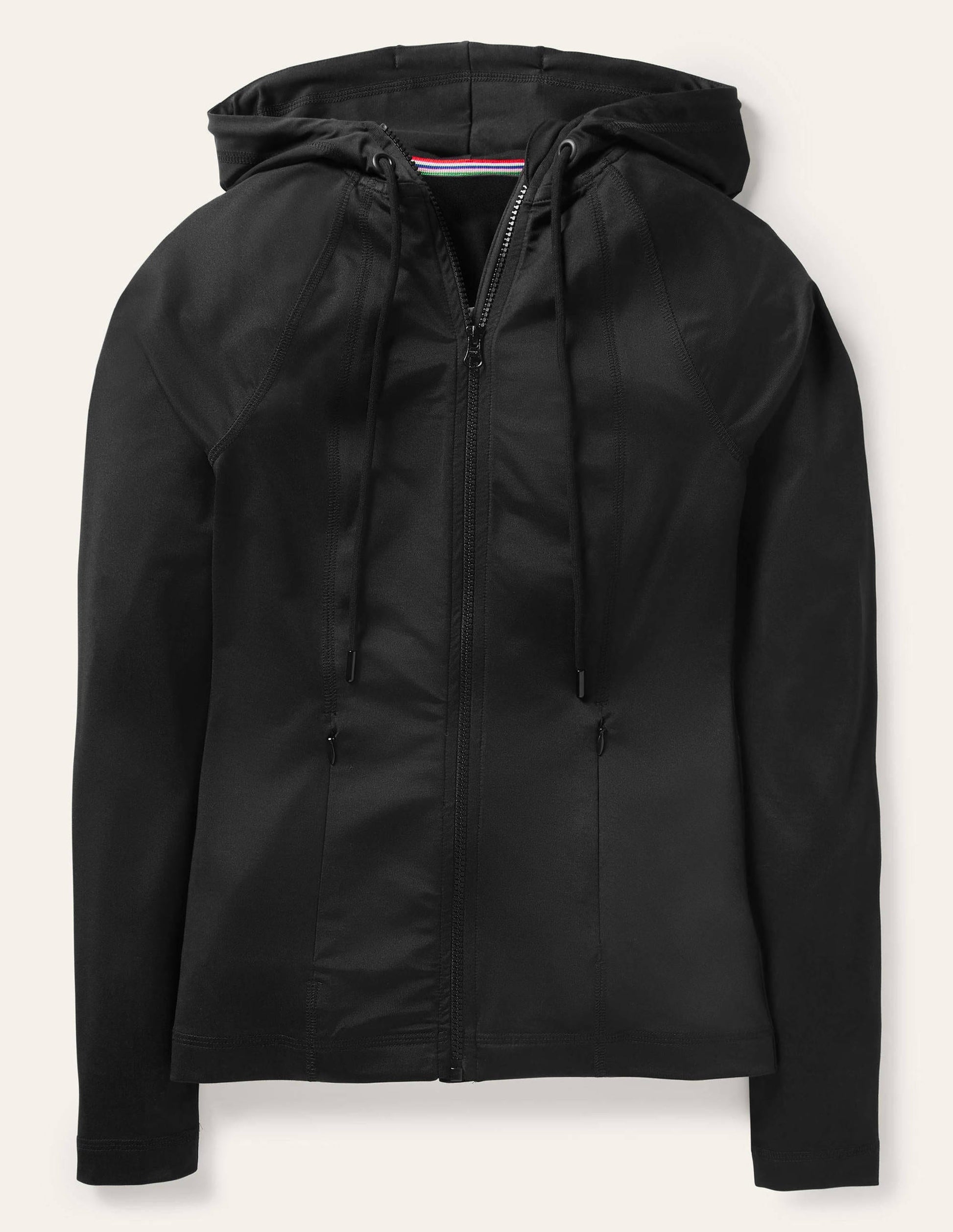 Annie Zip-Up Hooded Jacket-Black-5