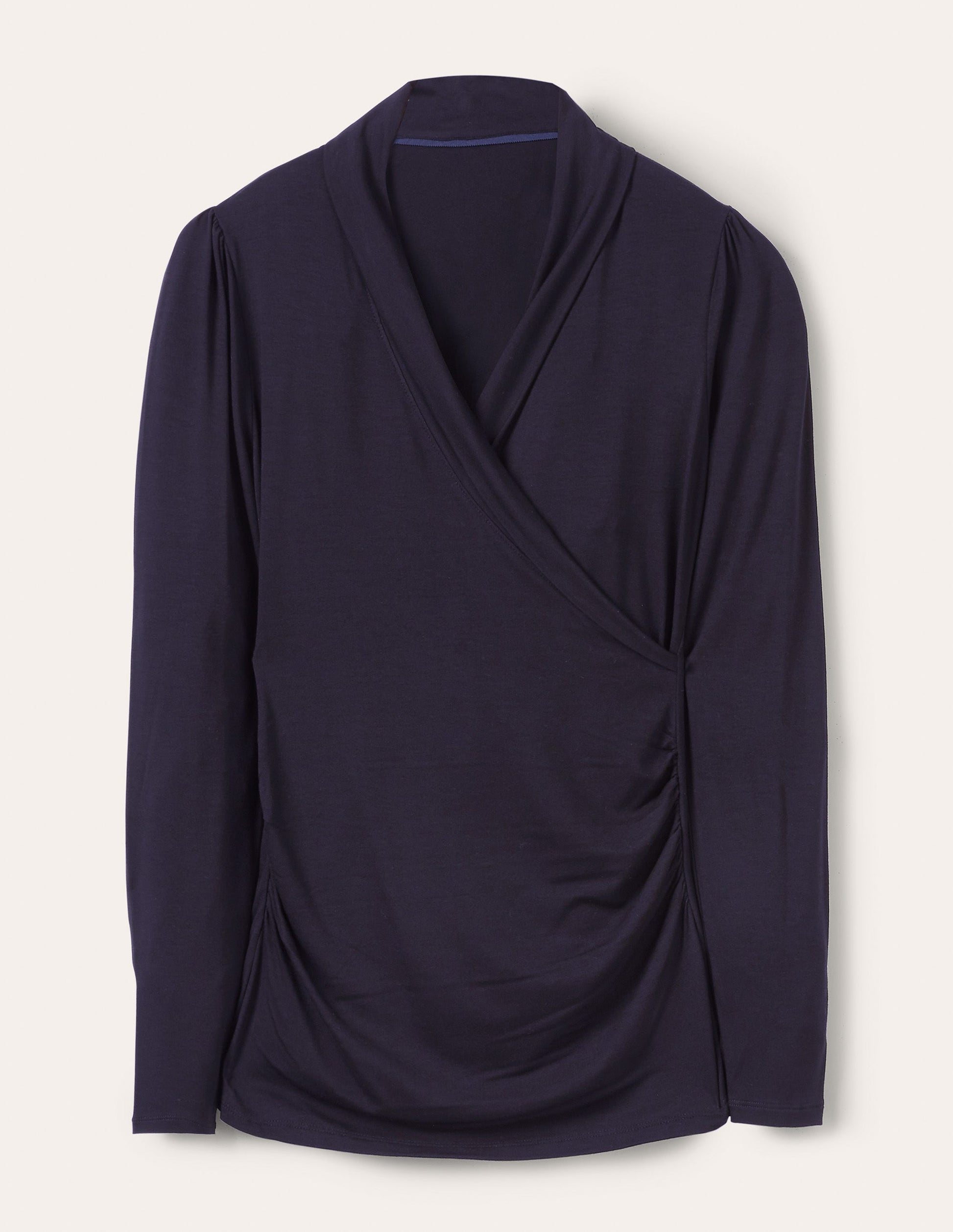 Lara Wrap Top-Navy-5