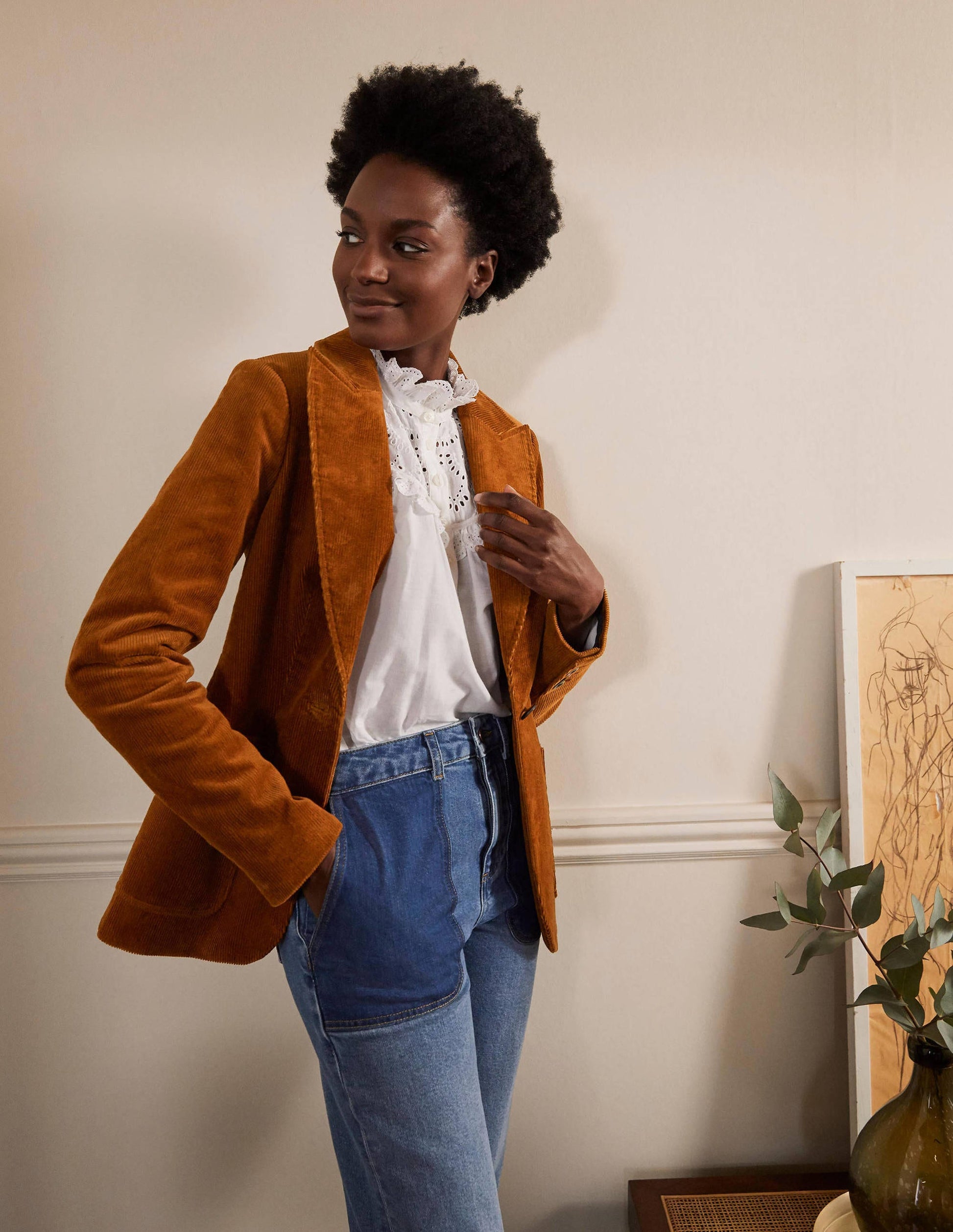 Victoria Cord Blazer-Ginger-1
