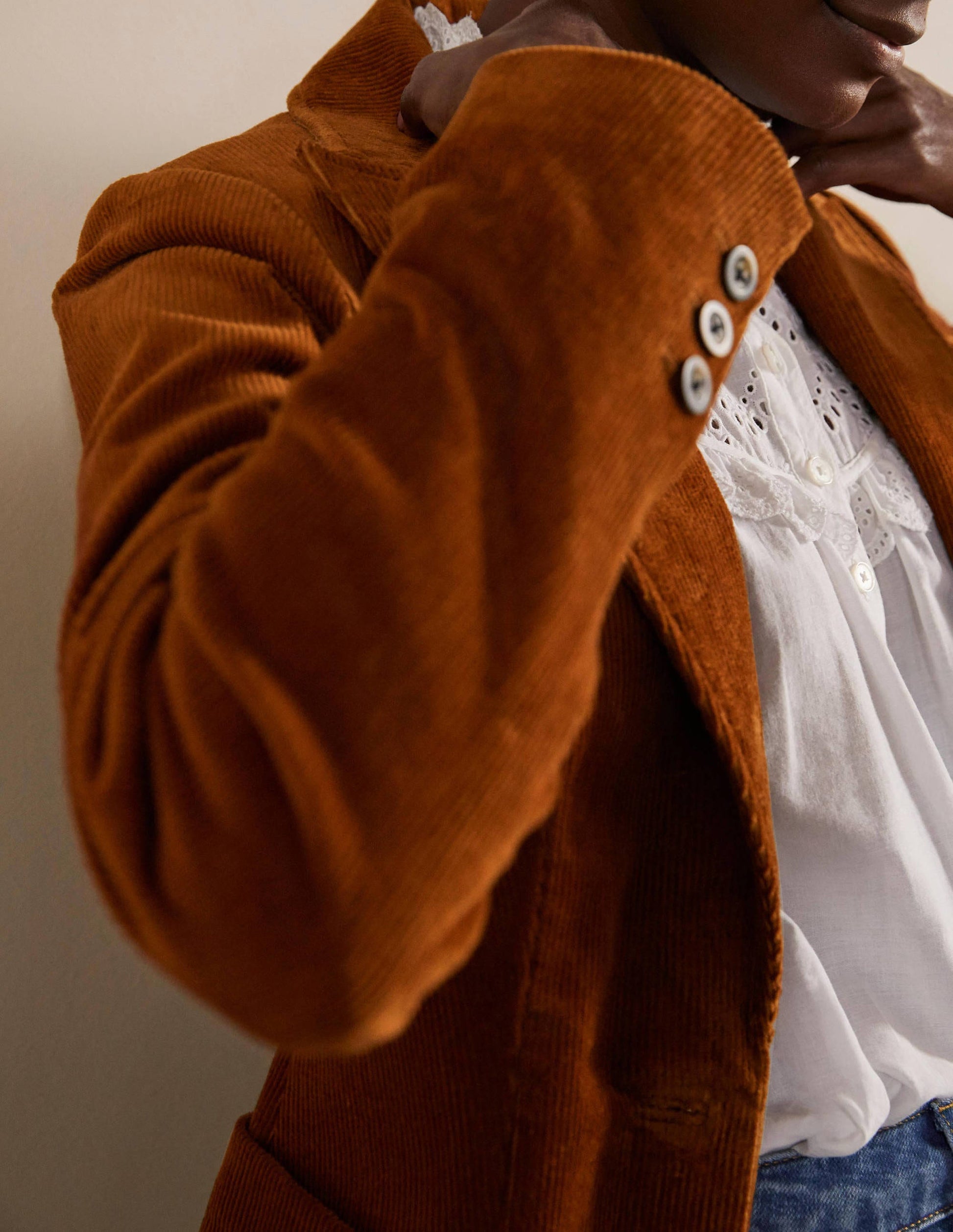 Victoria Cord Blazer-Ginger-2
