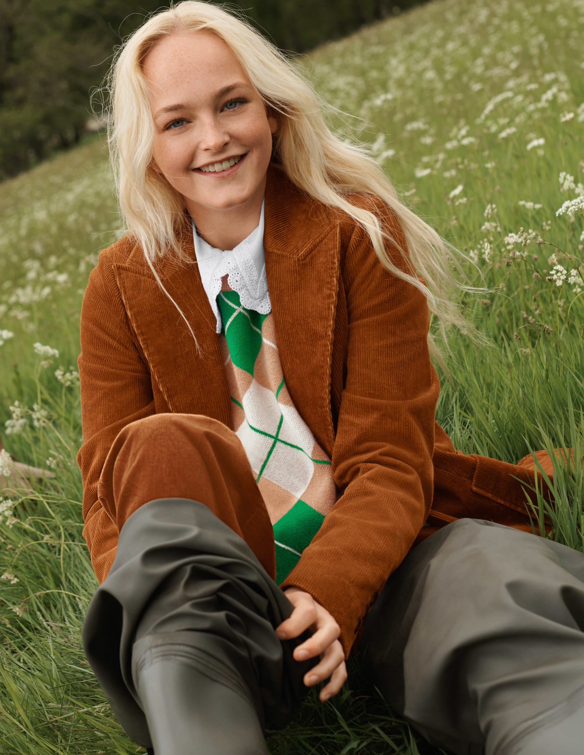 Victoria Cord Blazer-Ginger - Image 5