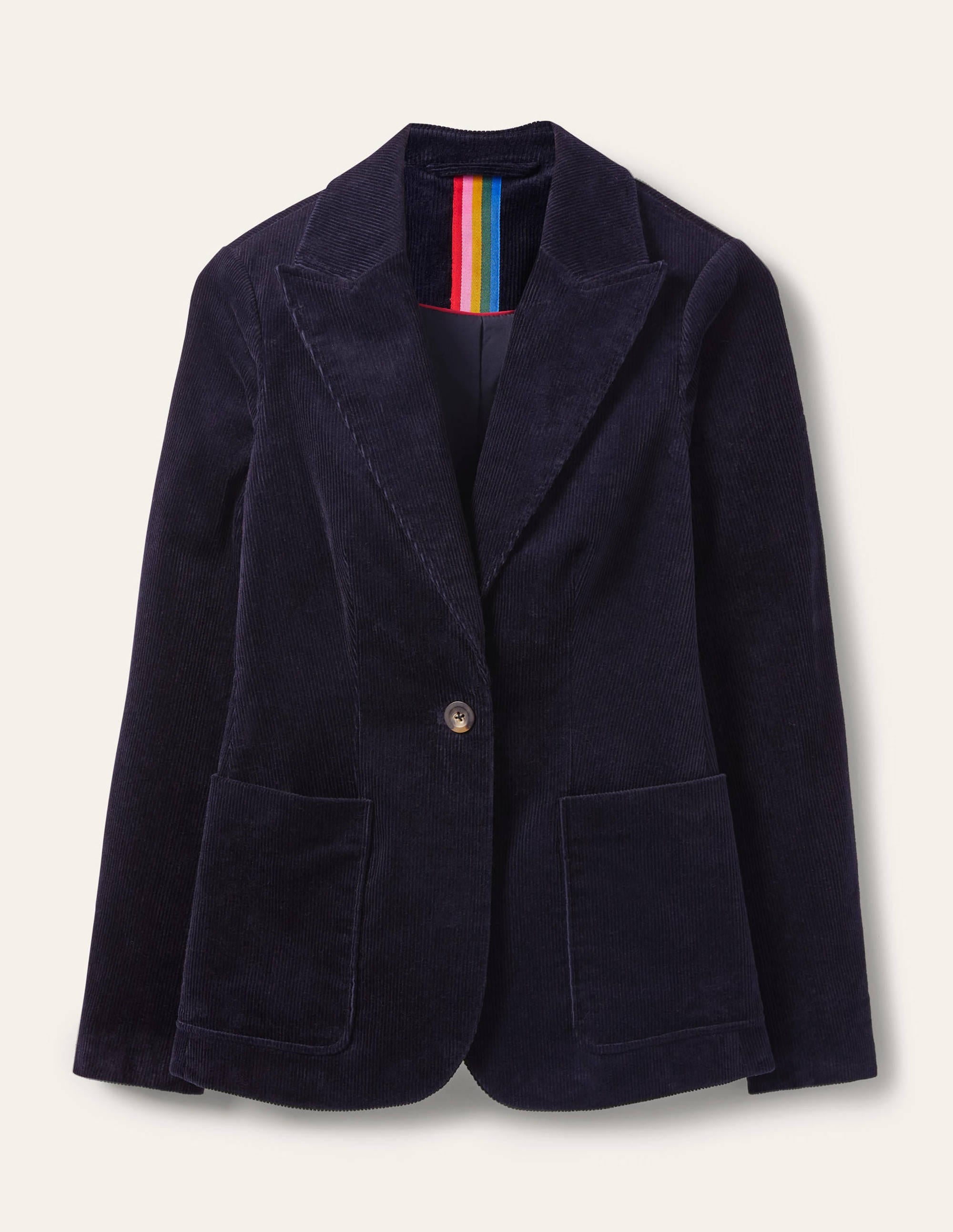 Victoria Cord Blazer-Navy - Image 5