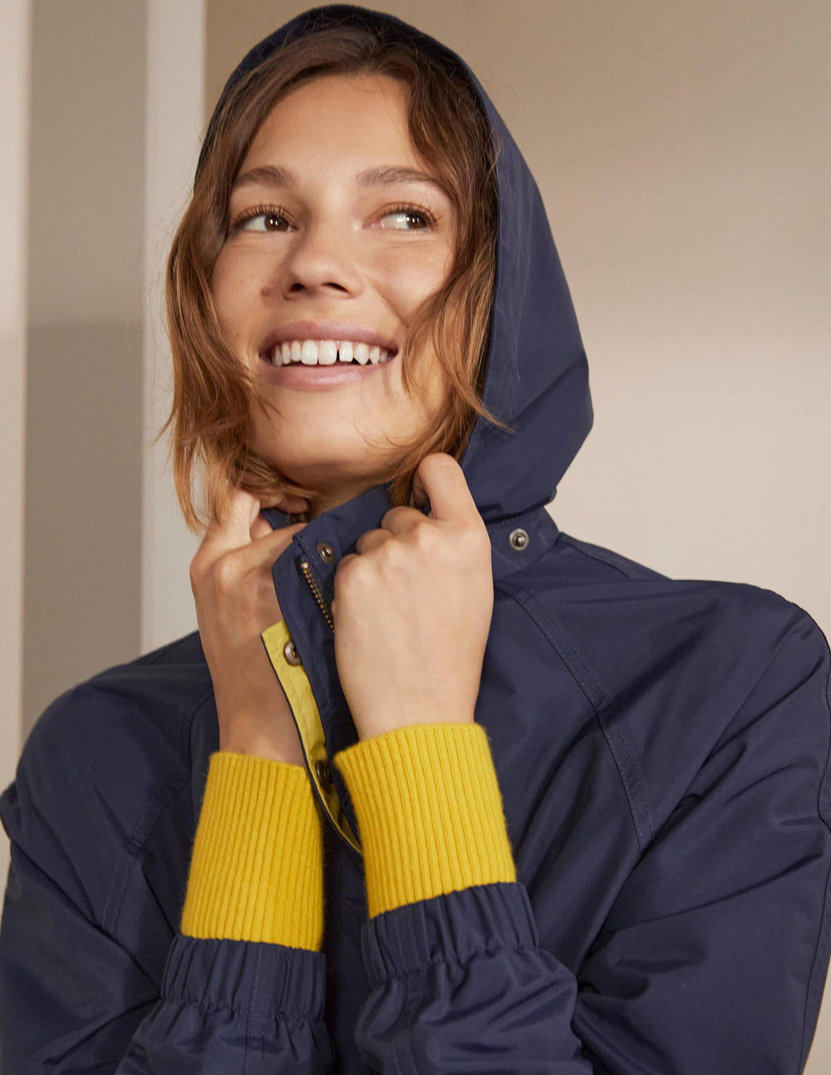 Waterproof Hooded Jacket-Navy-4