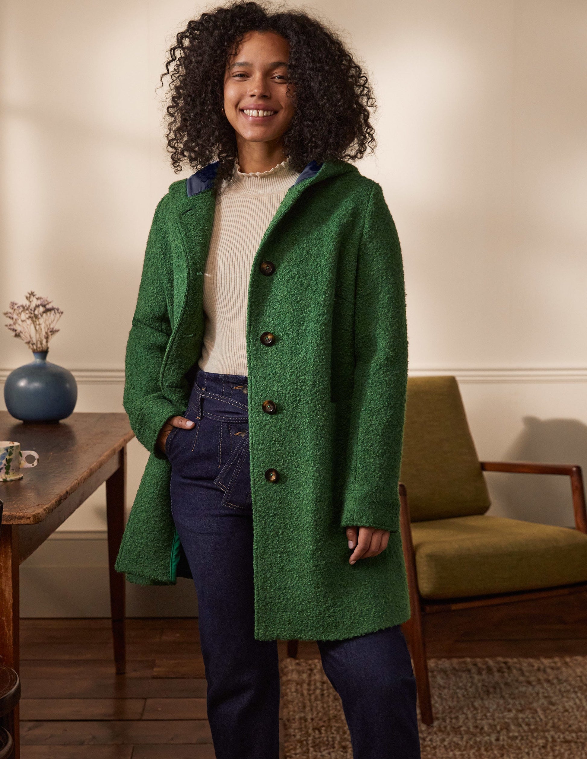 Cambridge Textured Coat-Conifer-5