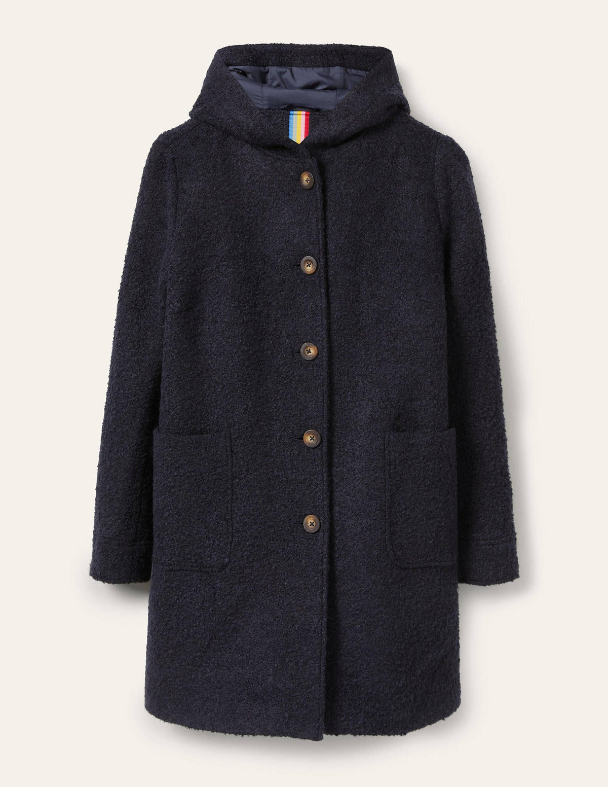 Cambridge Textured Coat-Navy - Image 5