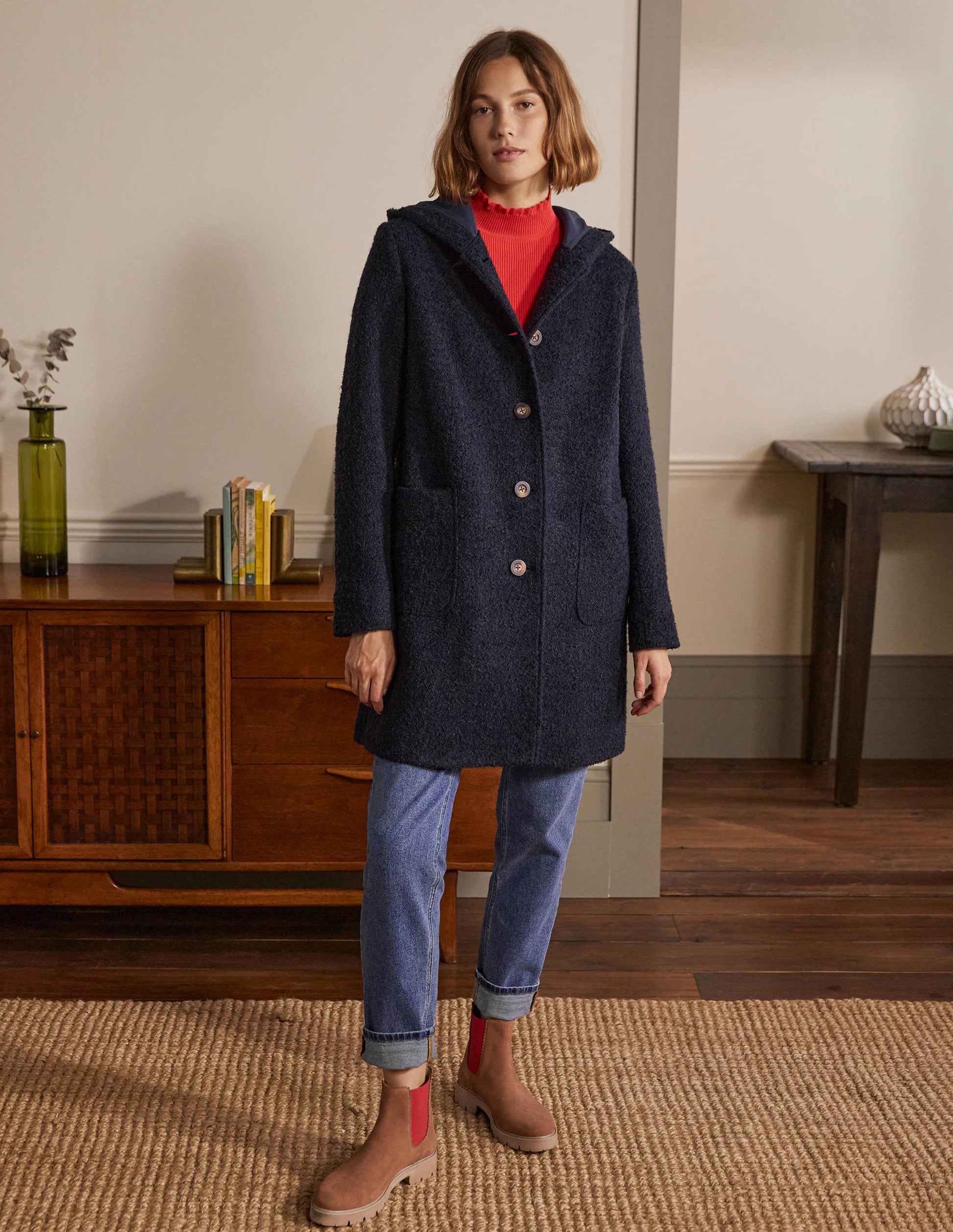 Cambridge Textured Coat-Navy-3