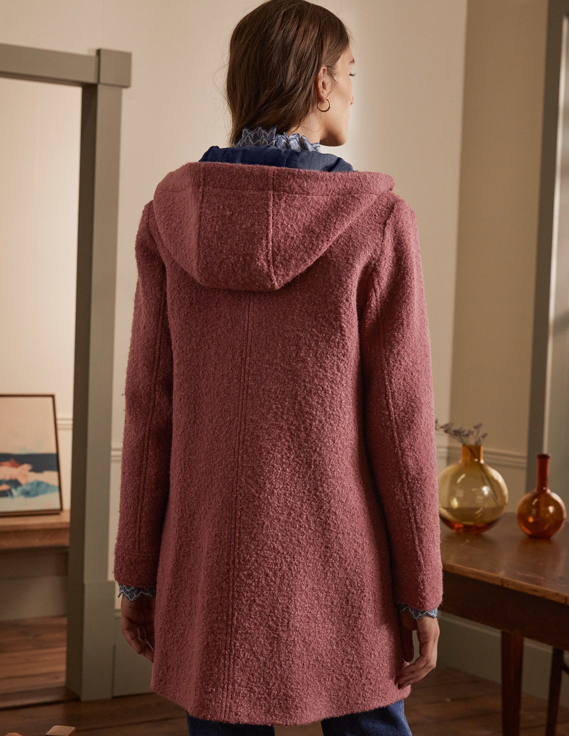 Cambridge Textured Coat-Dusty Rose-2