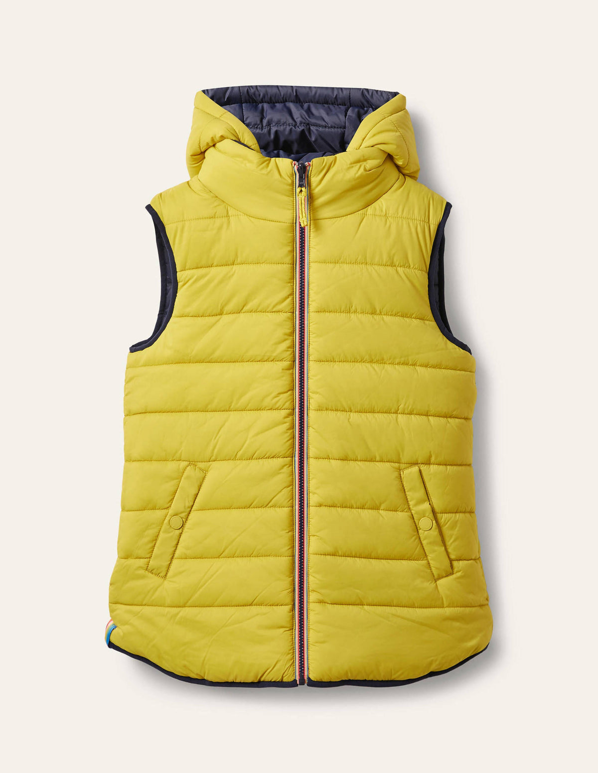 Reversible Lightweight Gilet-Navy/Mimosa - Image 6