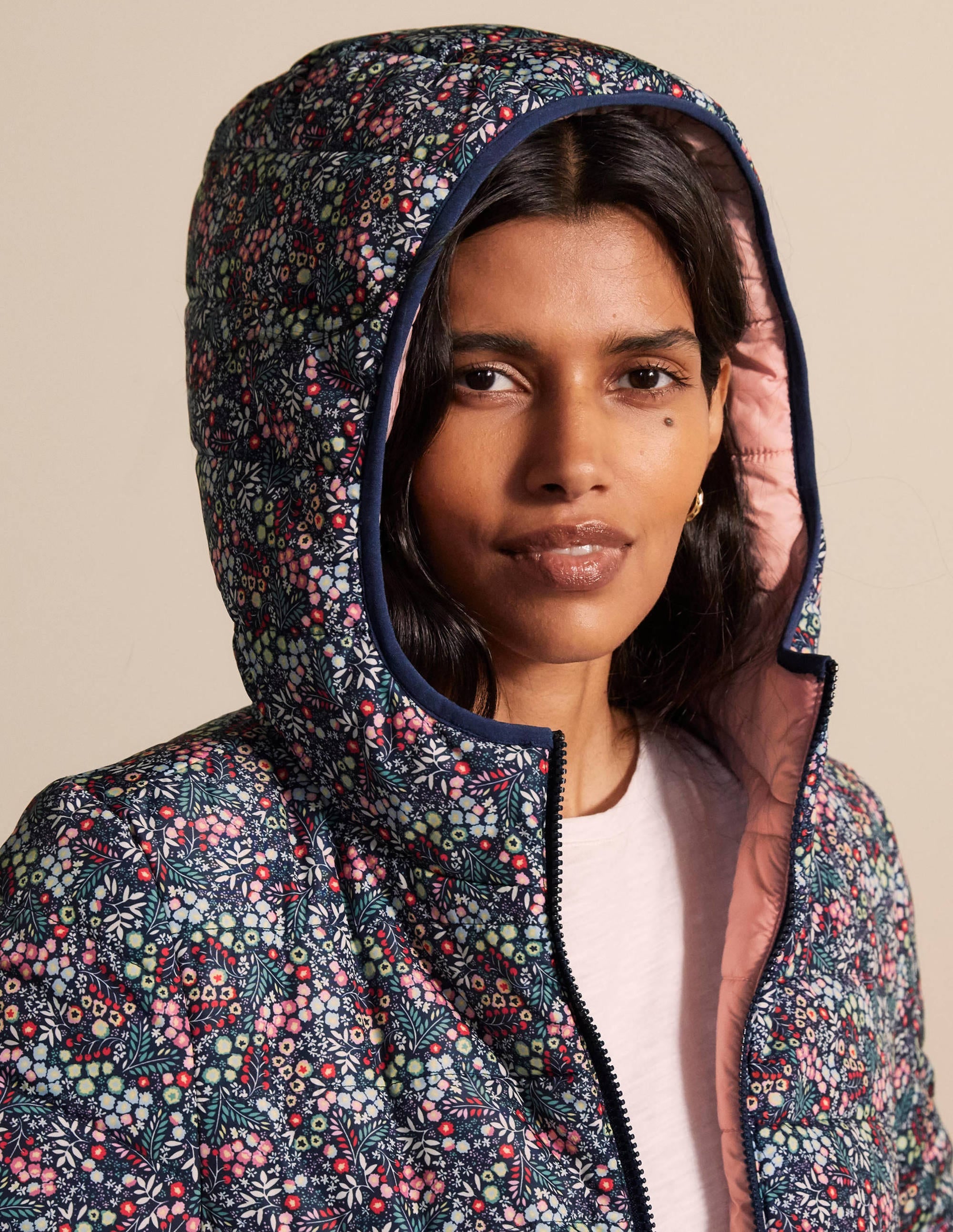 Reversible Puffer Jacket-Night Blue, Enchanting Forest - Image 1