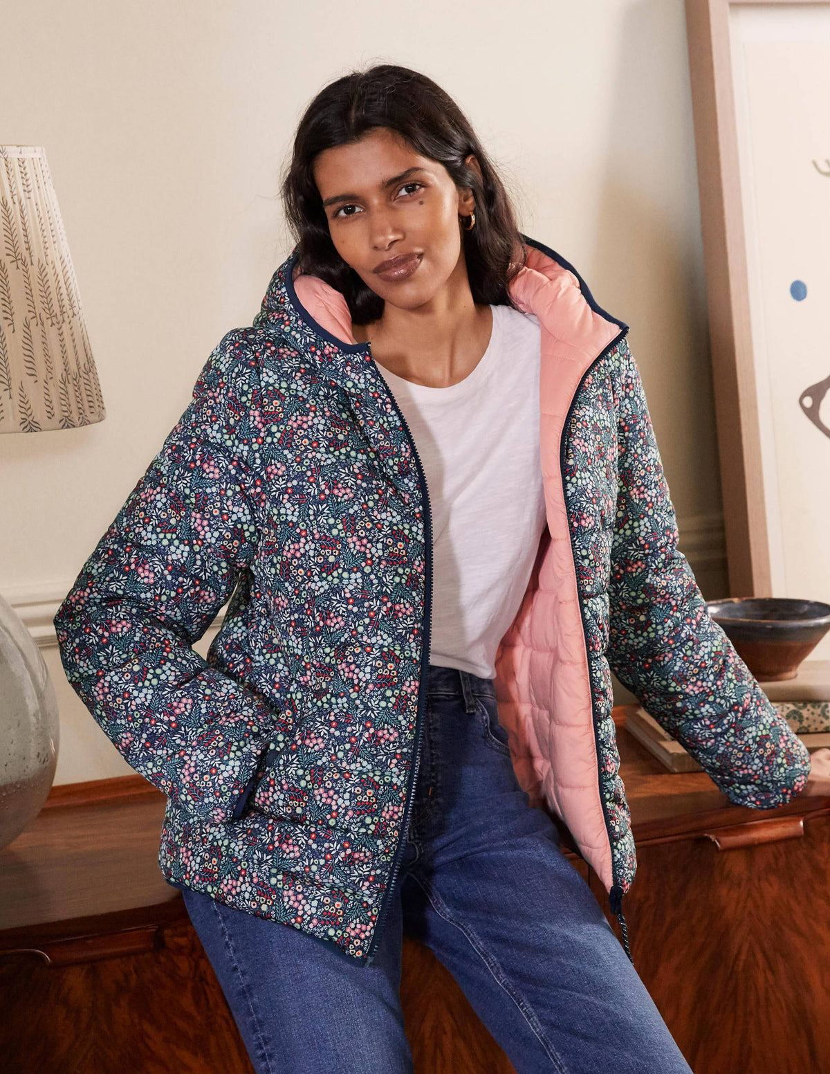 Reversible Puffer Jacket-Night Blue, Enchanting Forest-3
