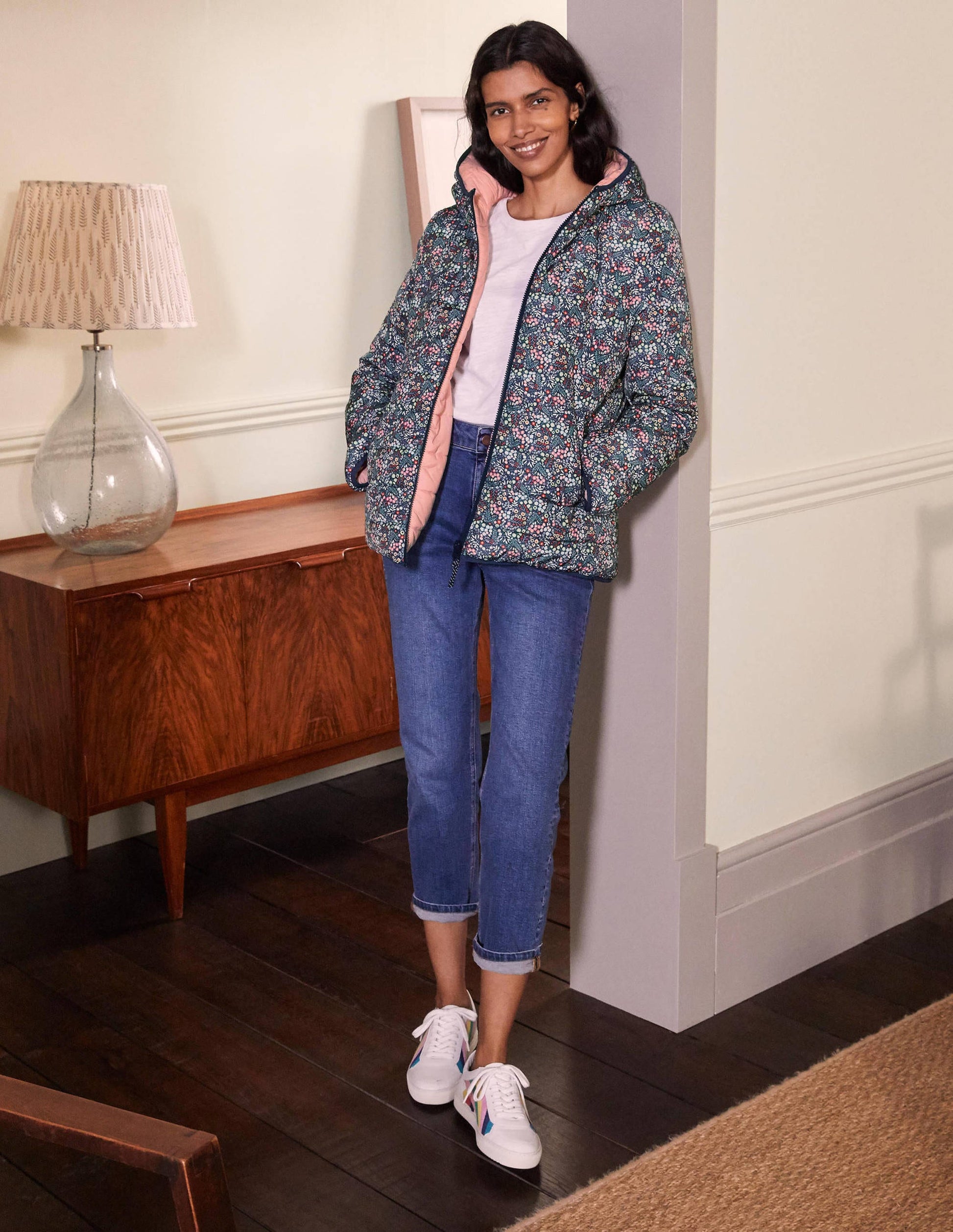 Reversible Puffer Jacket-Night Blue, Enchanting Forest-4