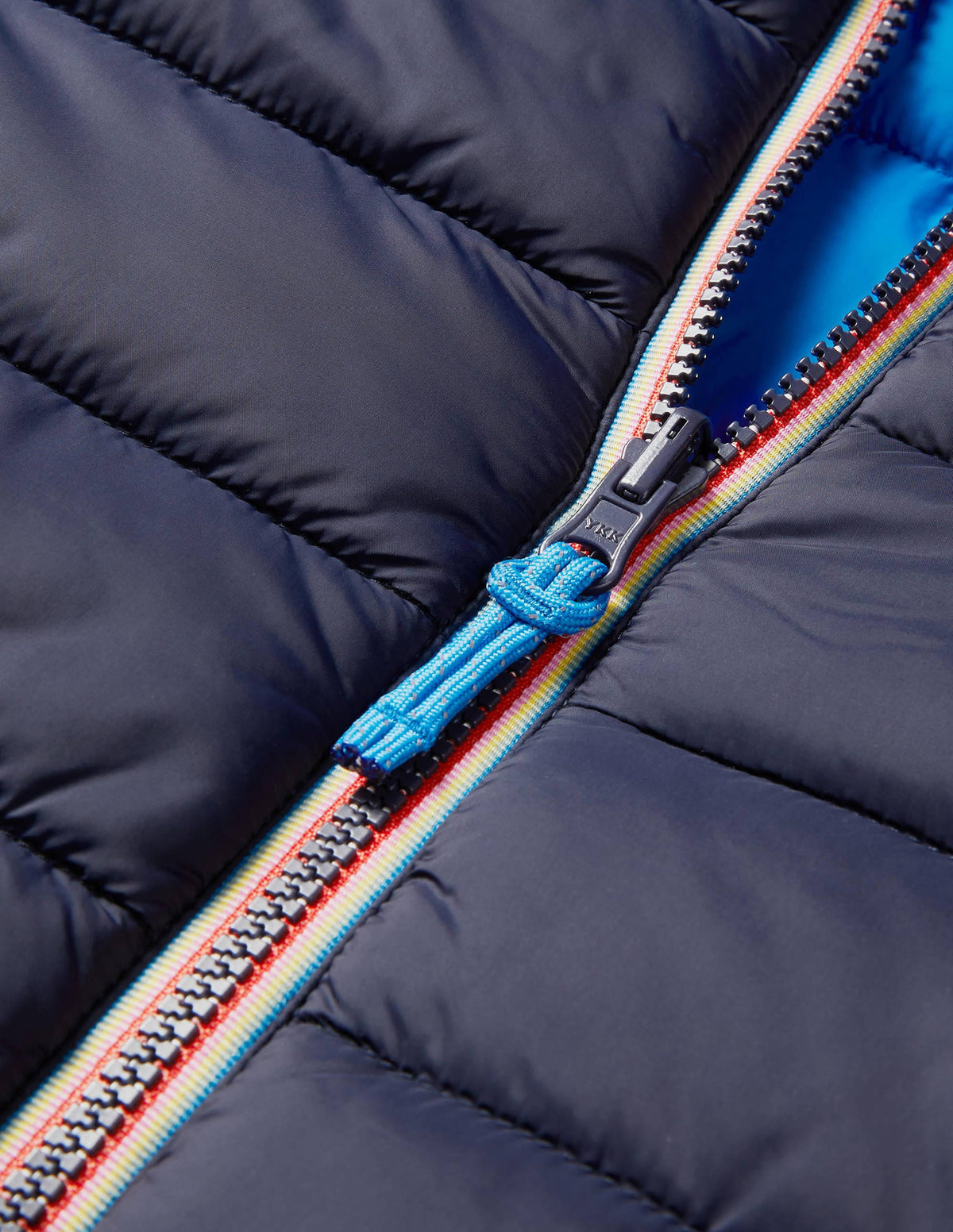 Reversible Puffer Jacket-Navy Stripe/Moroccan Blue - Image 6