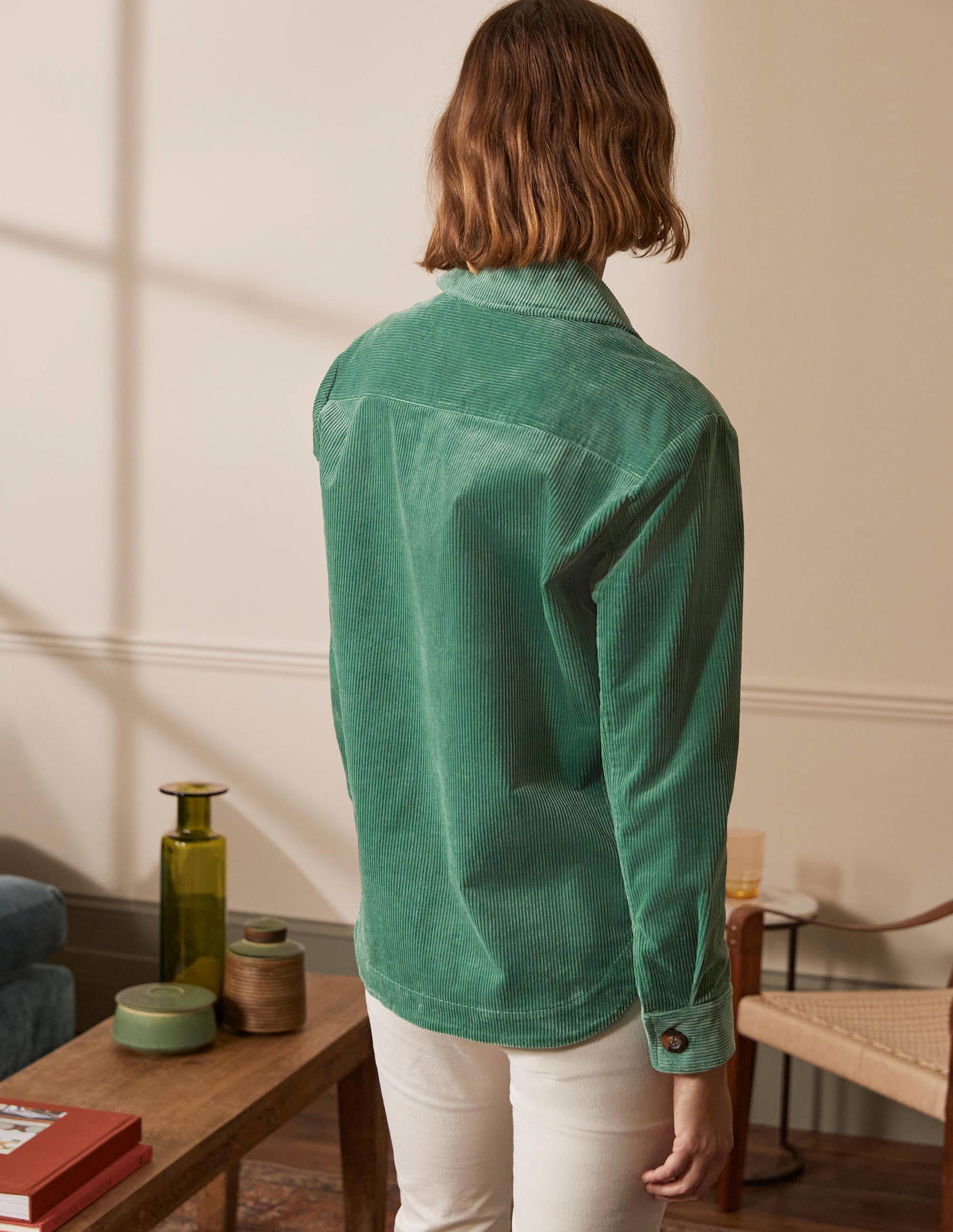 Cord Shacket-Sage Green - Image 2