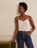 Silk Cami Top-Chalky Rose